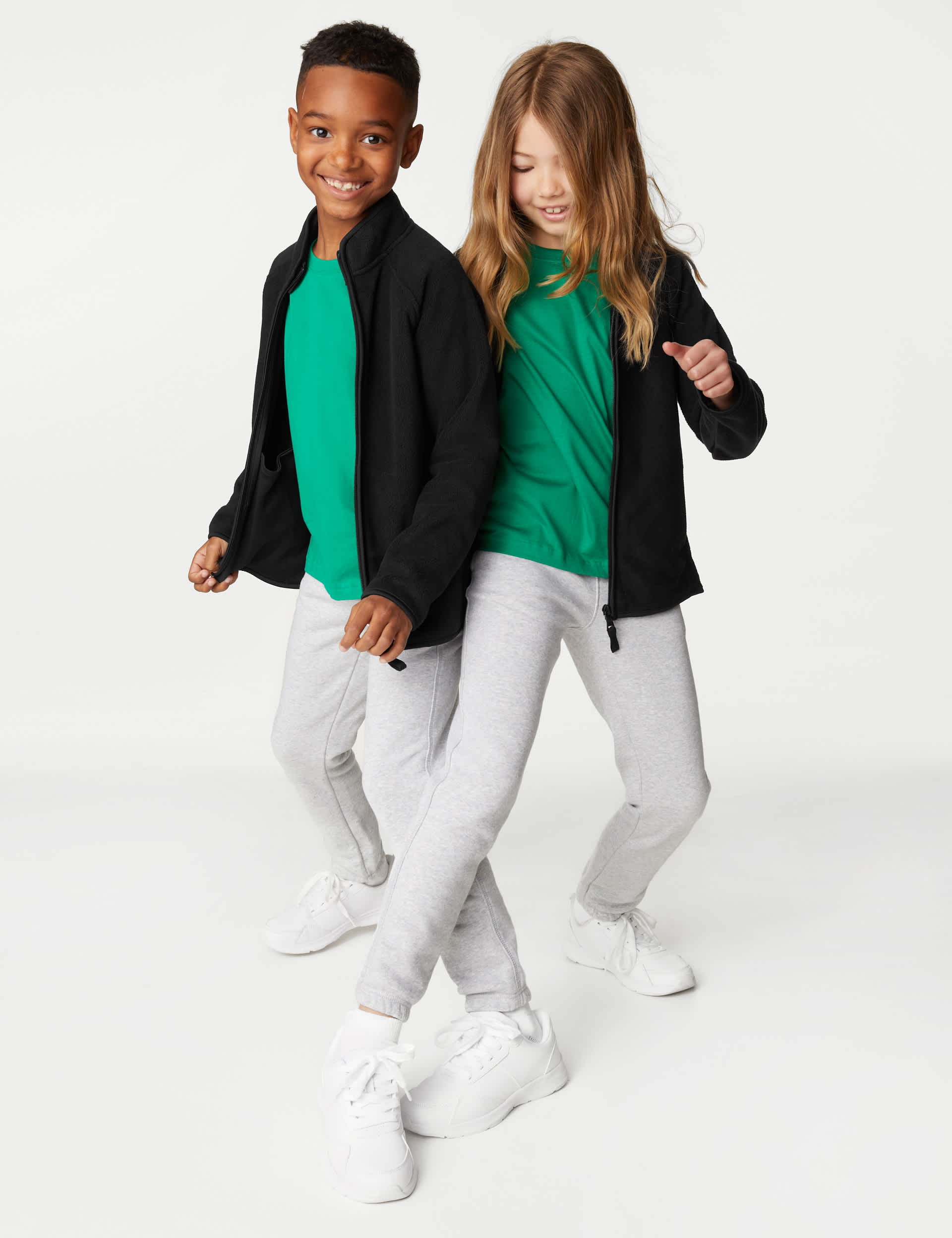 Goodmove Unisex Fleece Jacket (6-16 Yrs) - 7-8 Y - Black, Black