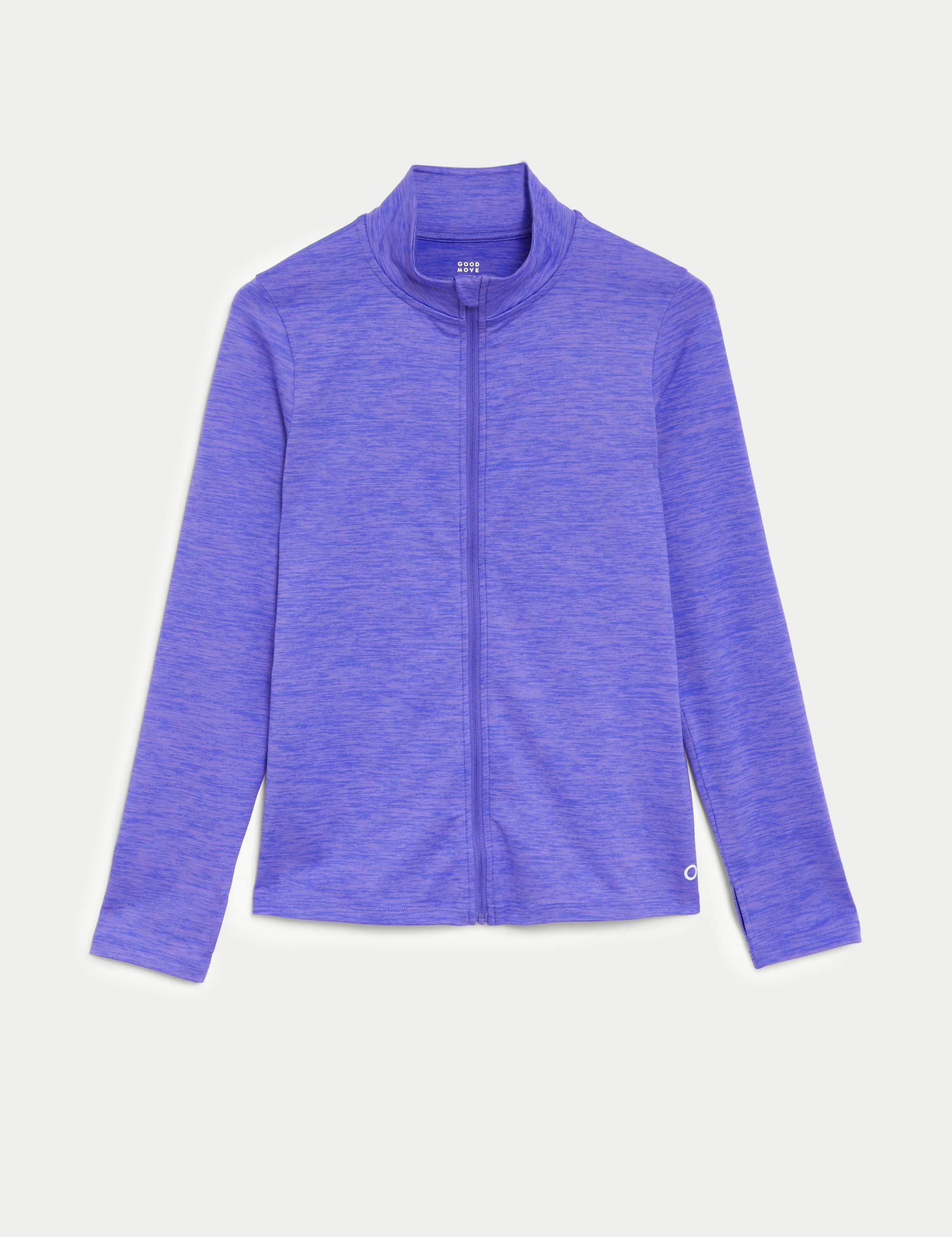 Goodmove Girls Zip Top (6-16 Yrs) - 9-10Y - Bright Purple, Bright Purple