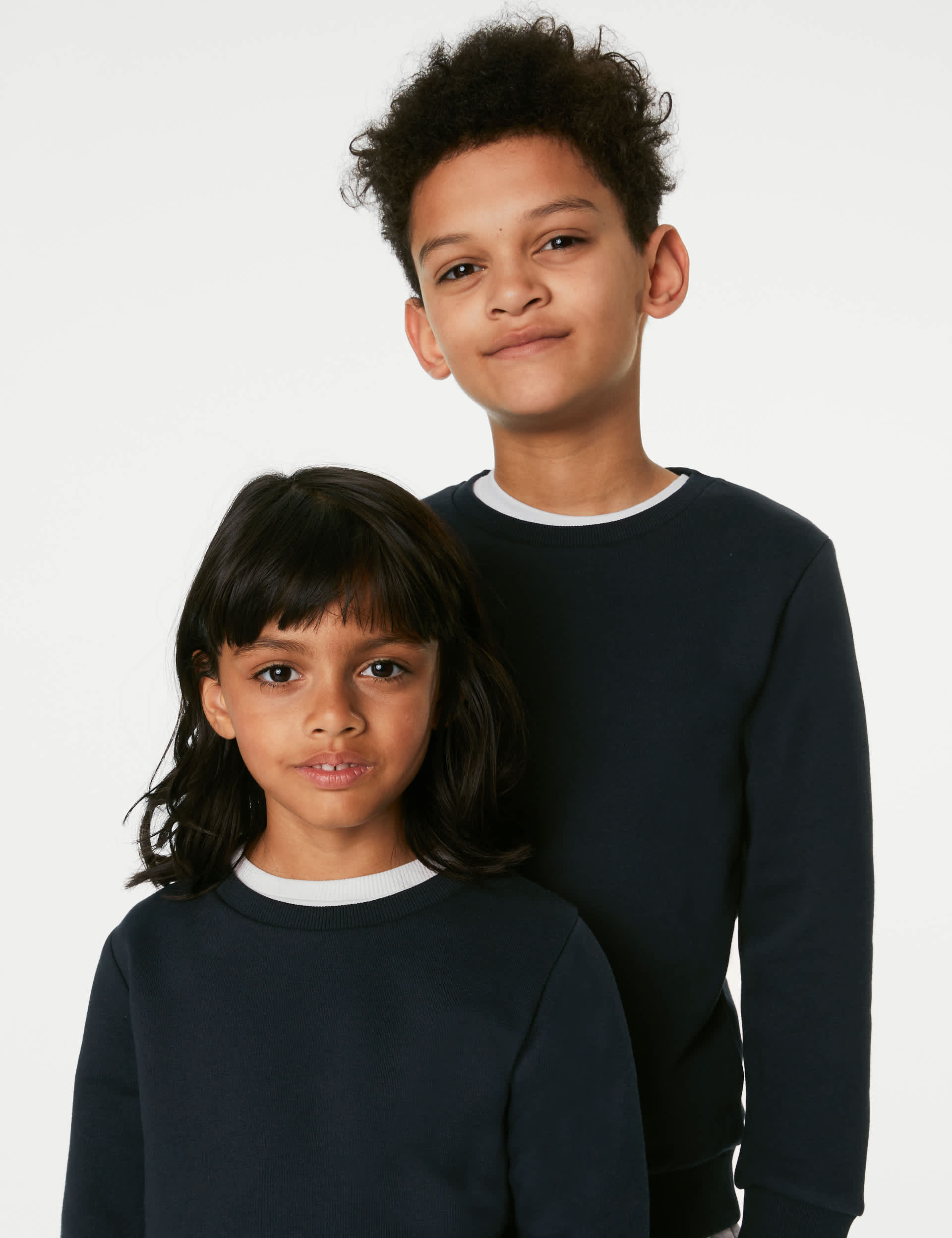 Goodmove 2pk Unisex School Sweatshirts (3-16 Yrs) - 13-14 - Navy, Navy