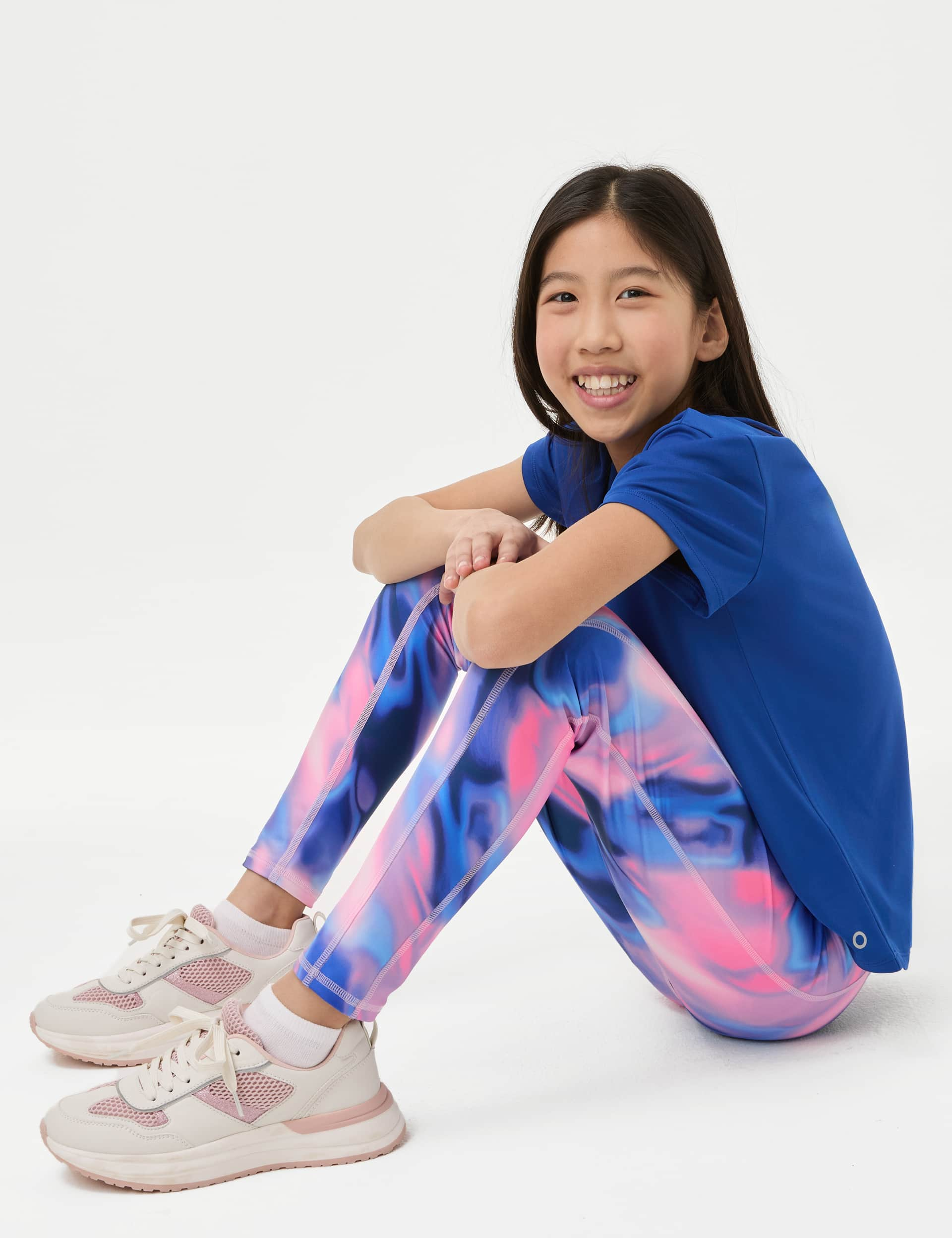 Goodmove Girls Printed Sports Leggings (6-16 Yrs) - 13-14 - Multi, Multi