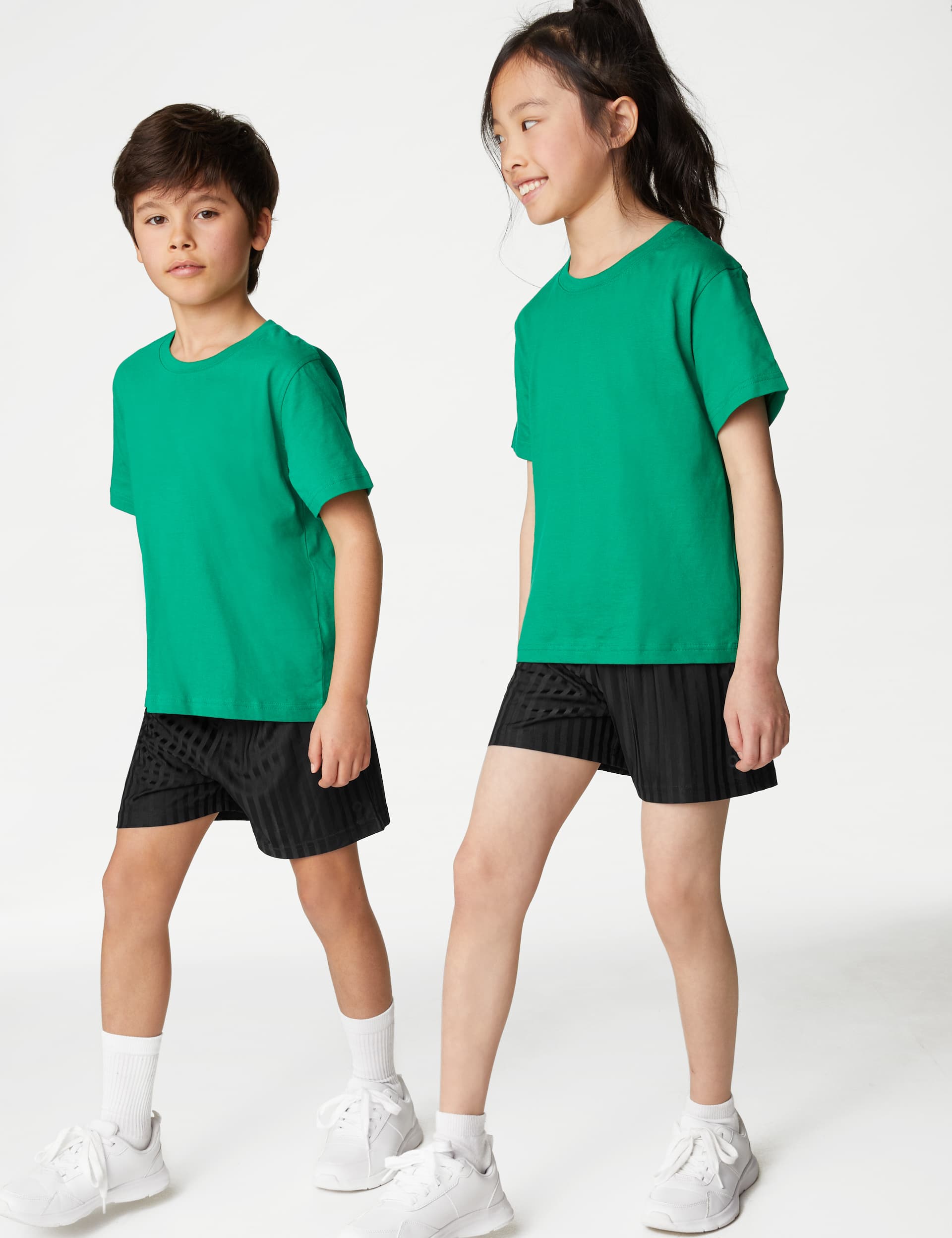 Goodmove Unisex Sports School Shorts (2-16 Yrs) - 15-16 - Black, Bottle Green,Black,Navy