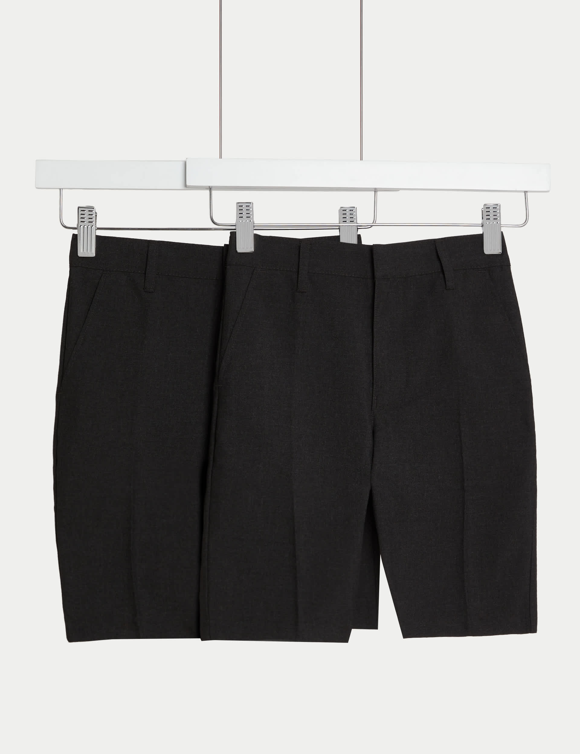 M&S 2pk Boys Regular Leg School Shorts (2-14 Yrs)