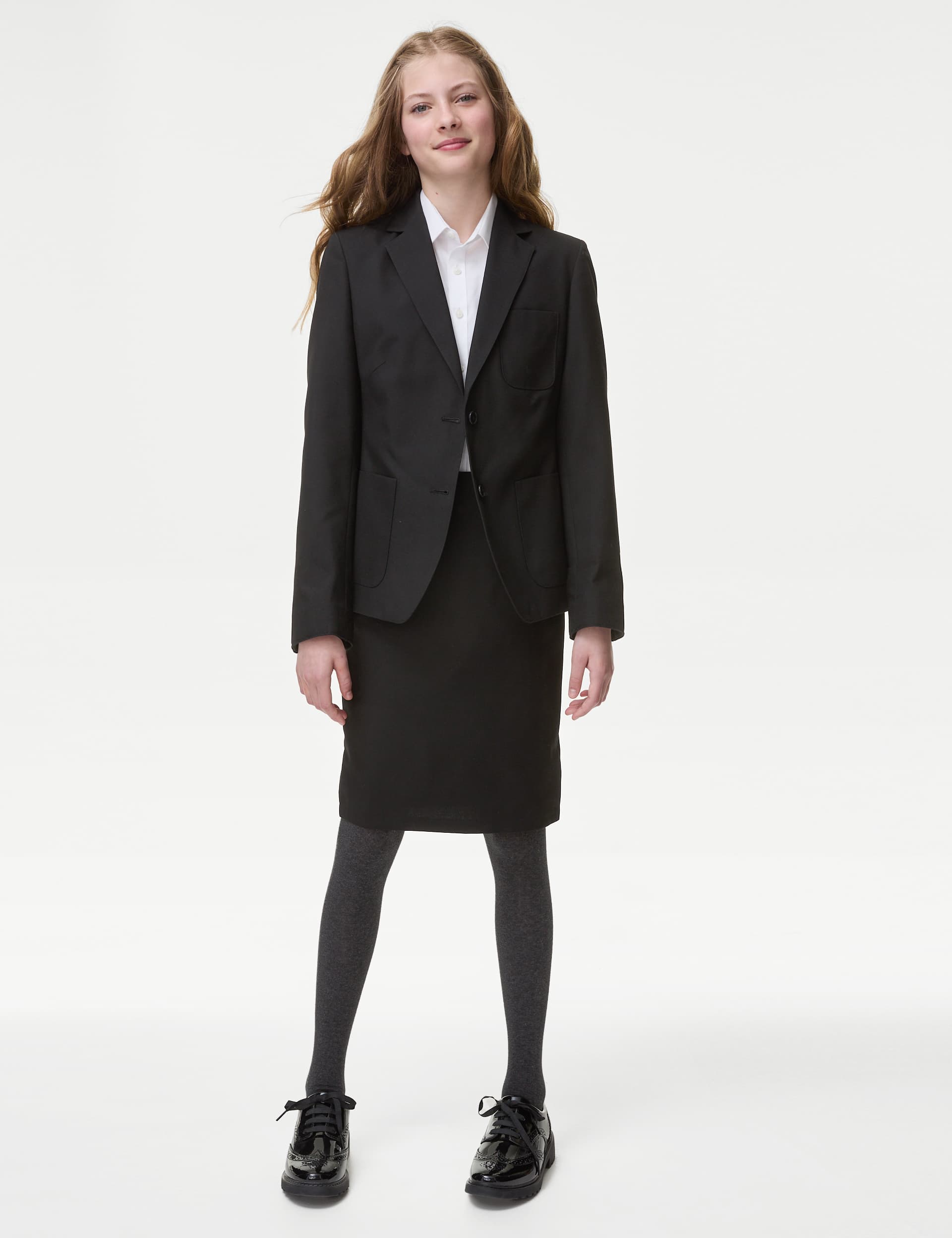 M&S Senior Girls Regular Fit School Blazer (9-18 Yrs) - 14-15 - Black, Black