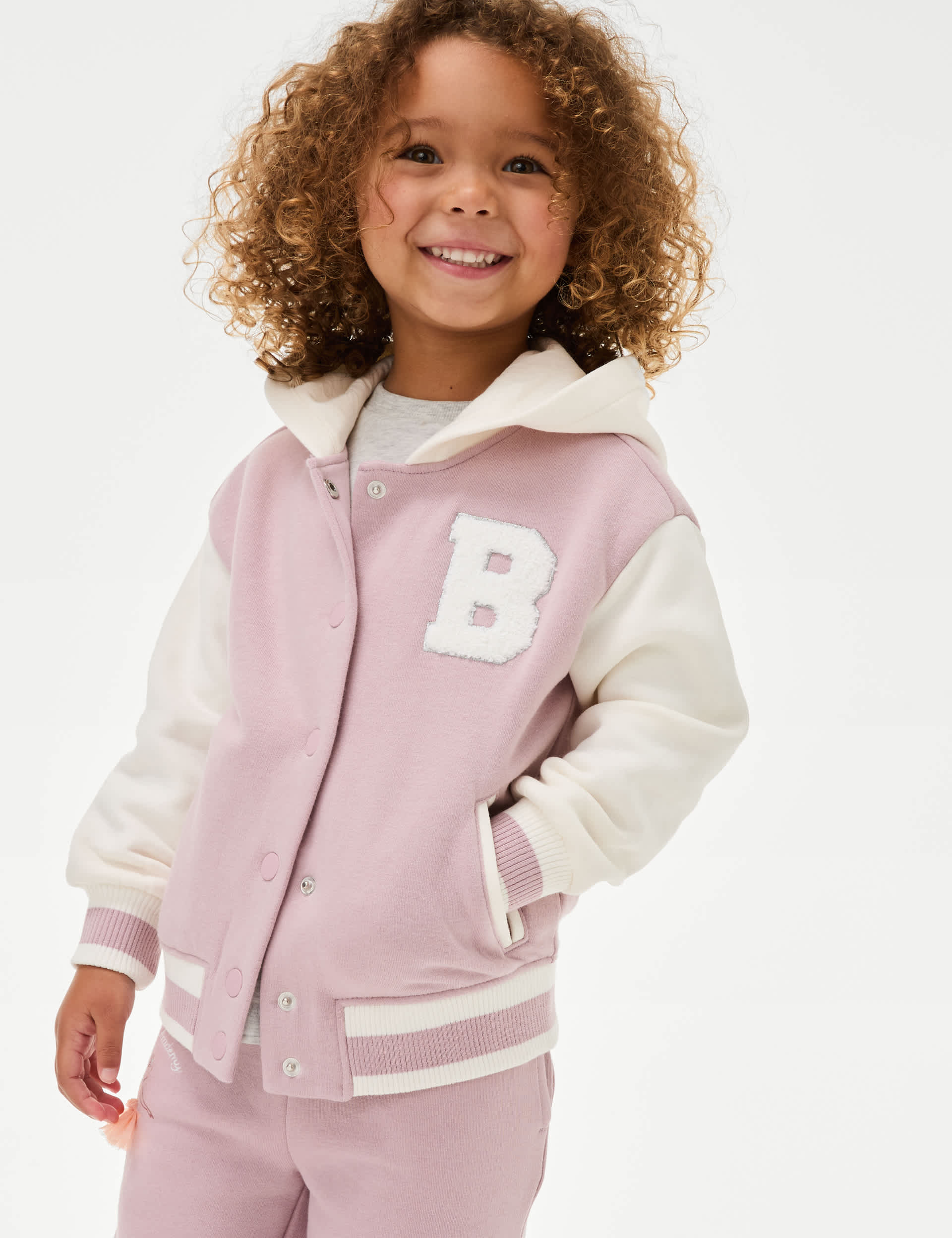 M&S Girls Cotton Rich Ballet Bomber (2-8 Yrs)