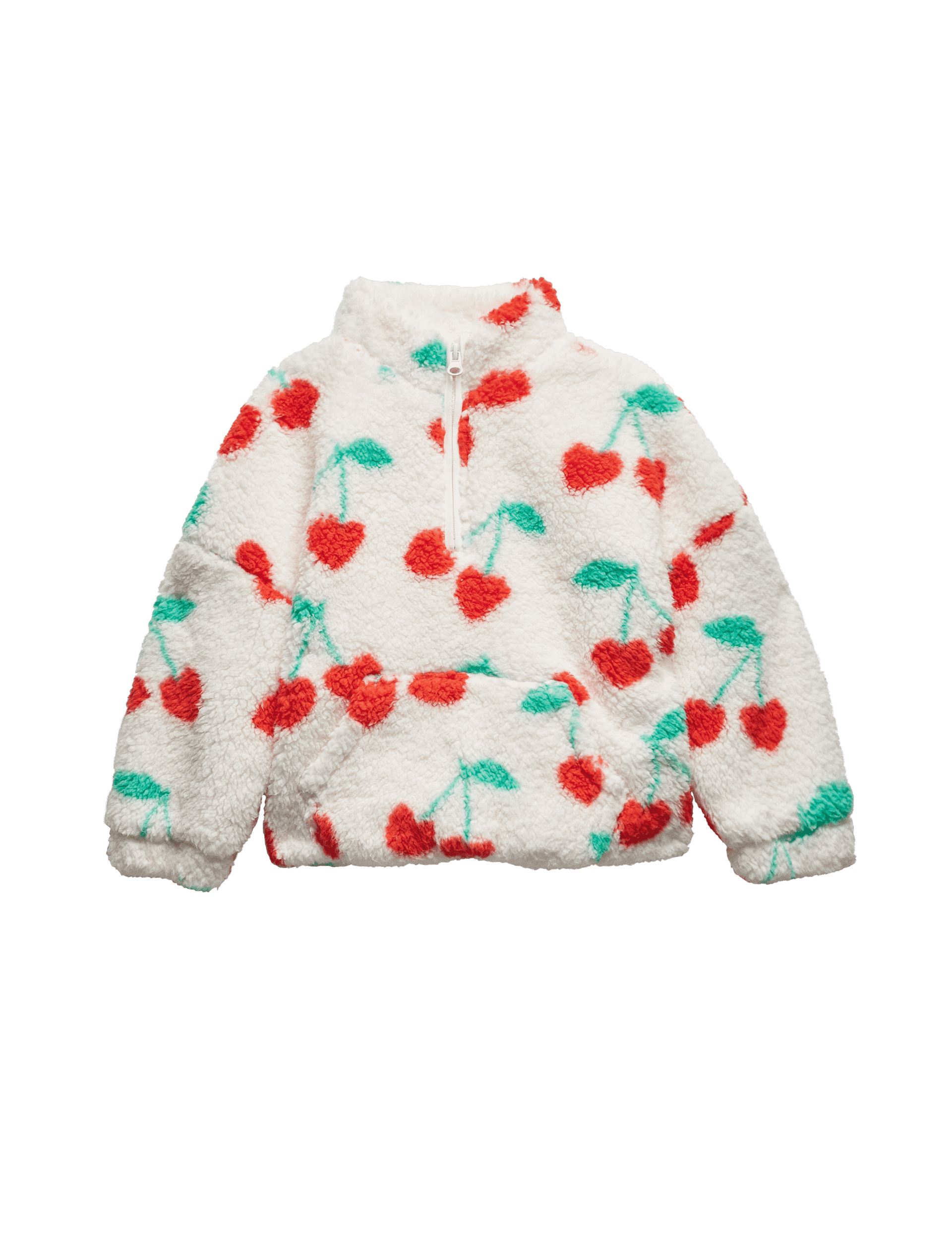 M&S Collection Girls Borg Print Jacket (12 Mths-8 Yrs) - 3-4 Y - Ivory Mix, Ivory Mix