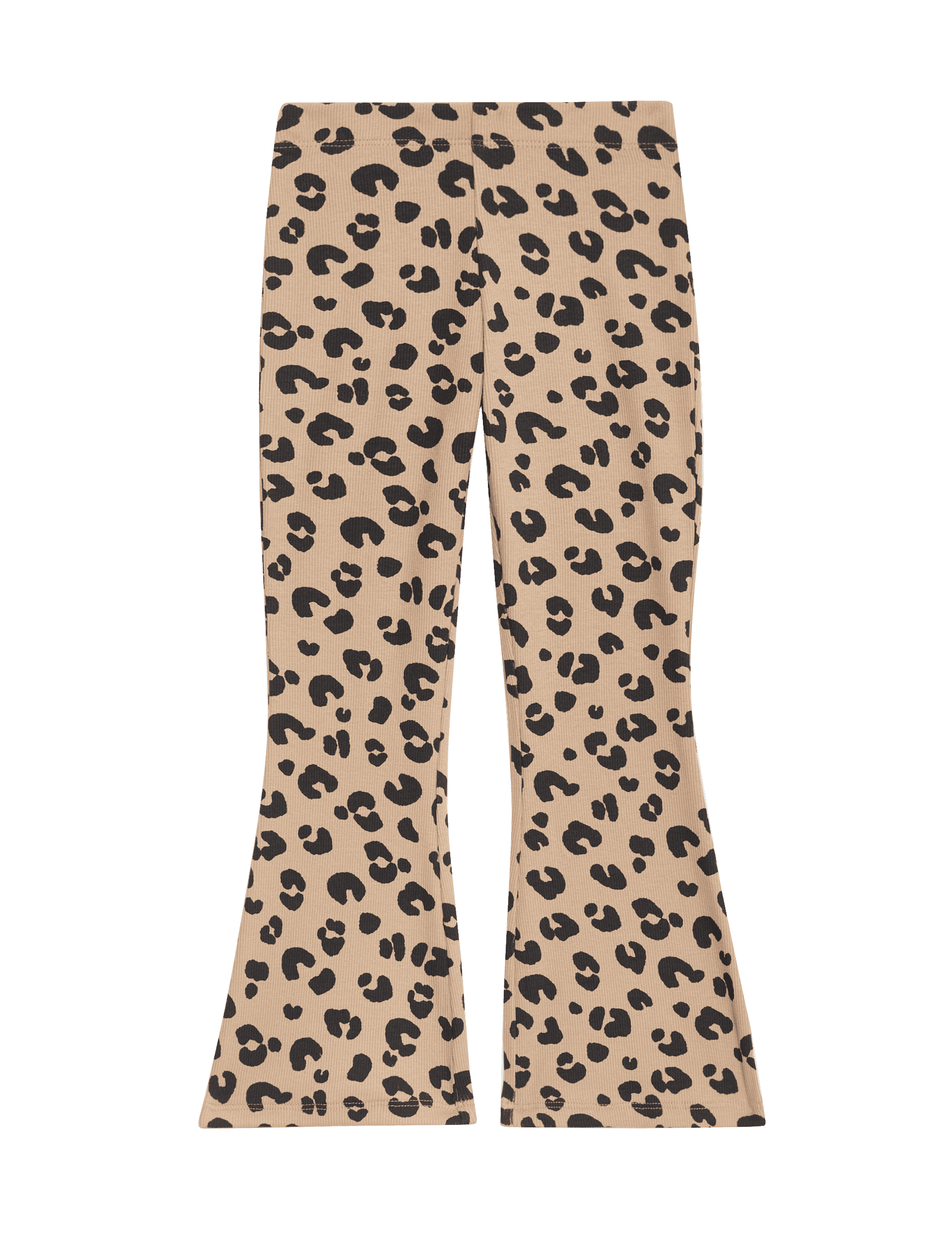 M&S Collection Girls Cotton Rich Leopard Flared Leggings (2-8 Yrs) - 4-5 Y - Brown, Brown