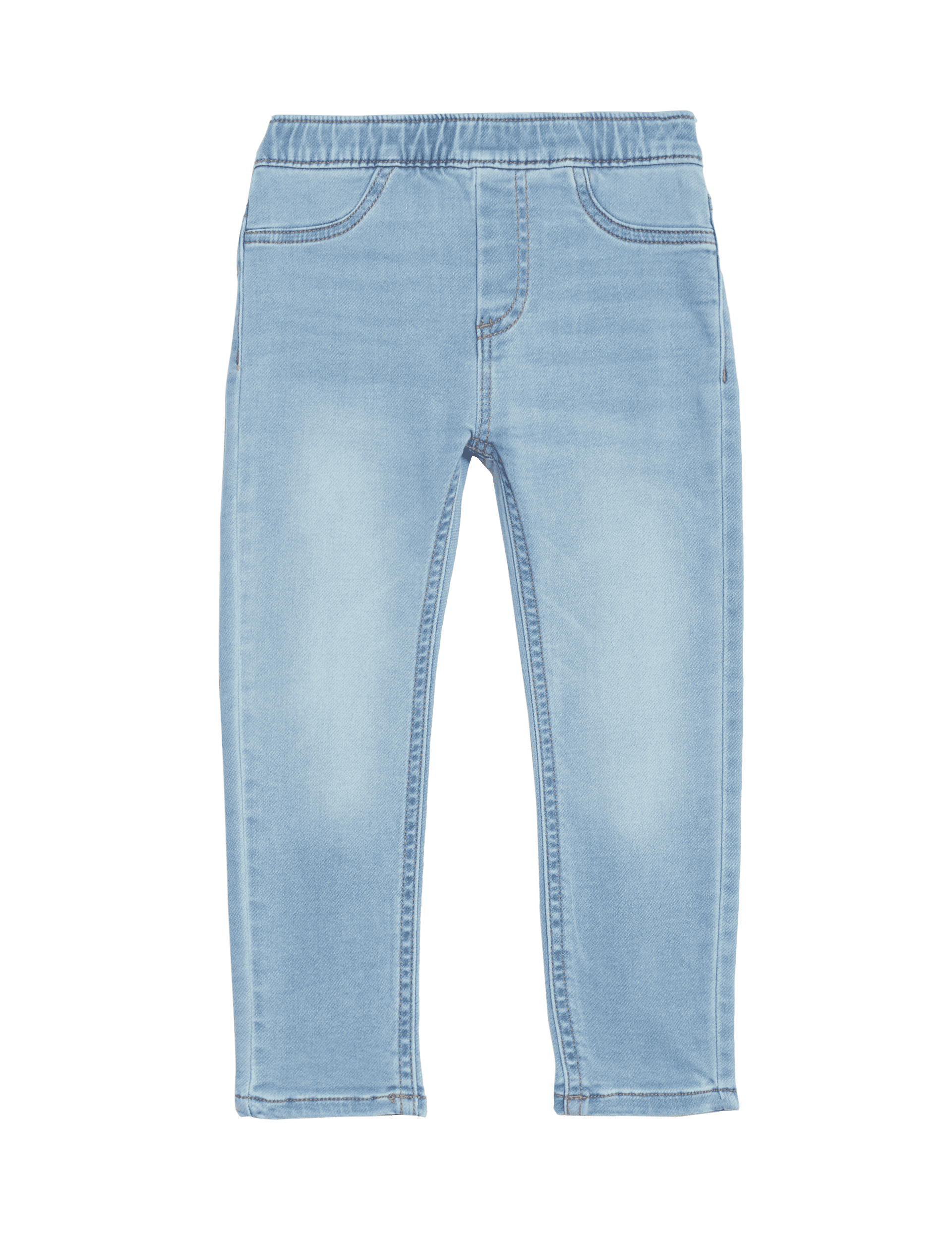 M&S Collection Girls Denim Jeggings (2-8 Yrs) - 7-8 Y - Light Denim, Light Denim,Dark Denim,Med Blue