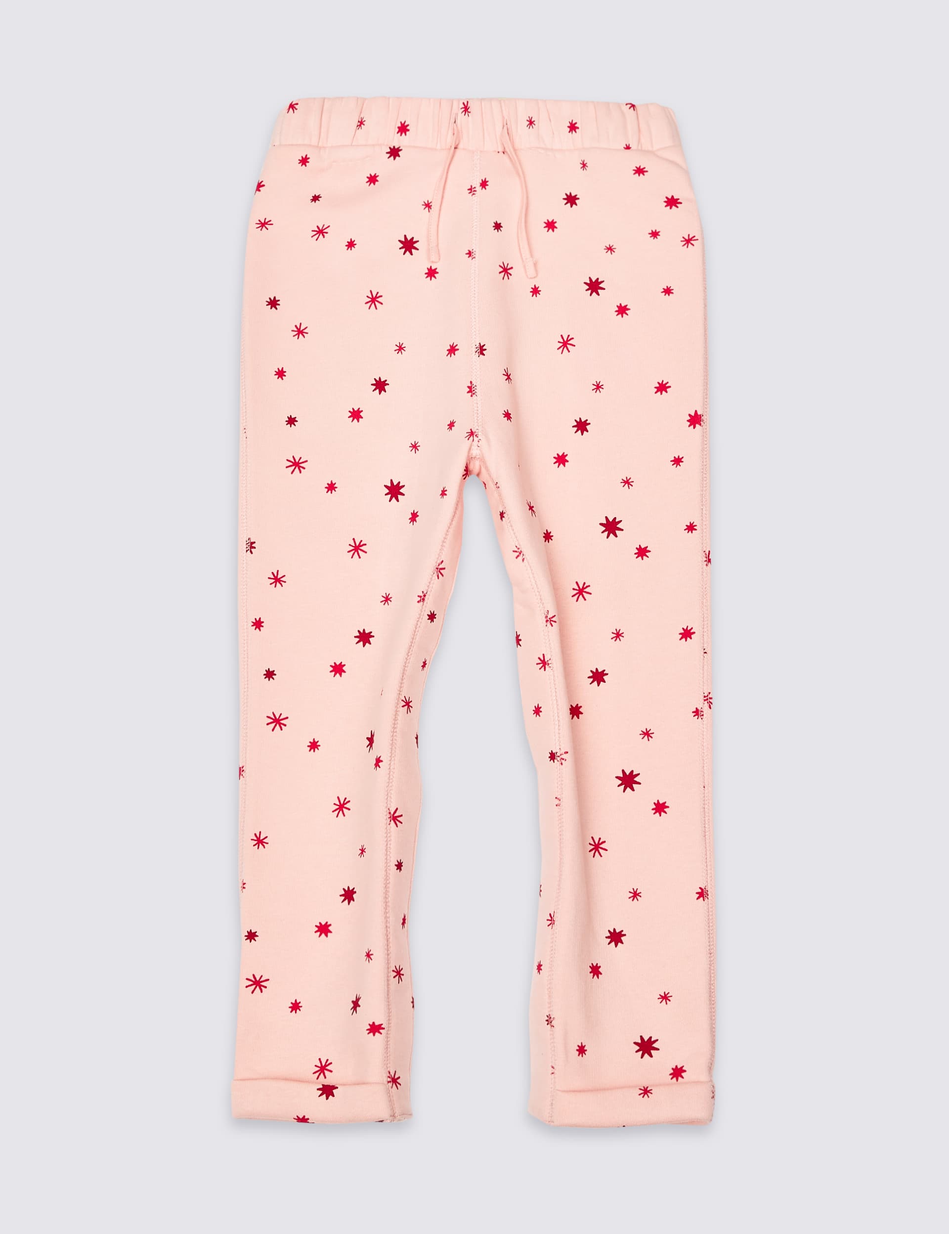 M&S Girls Adaptive Cotton Rich Joggers (3 Mths - 7 Yrs) - 3-4 Y - Pink Mix, Pink Mix