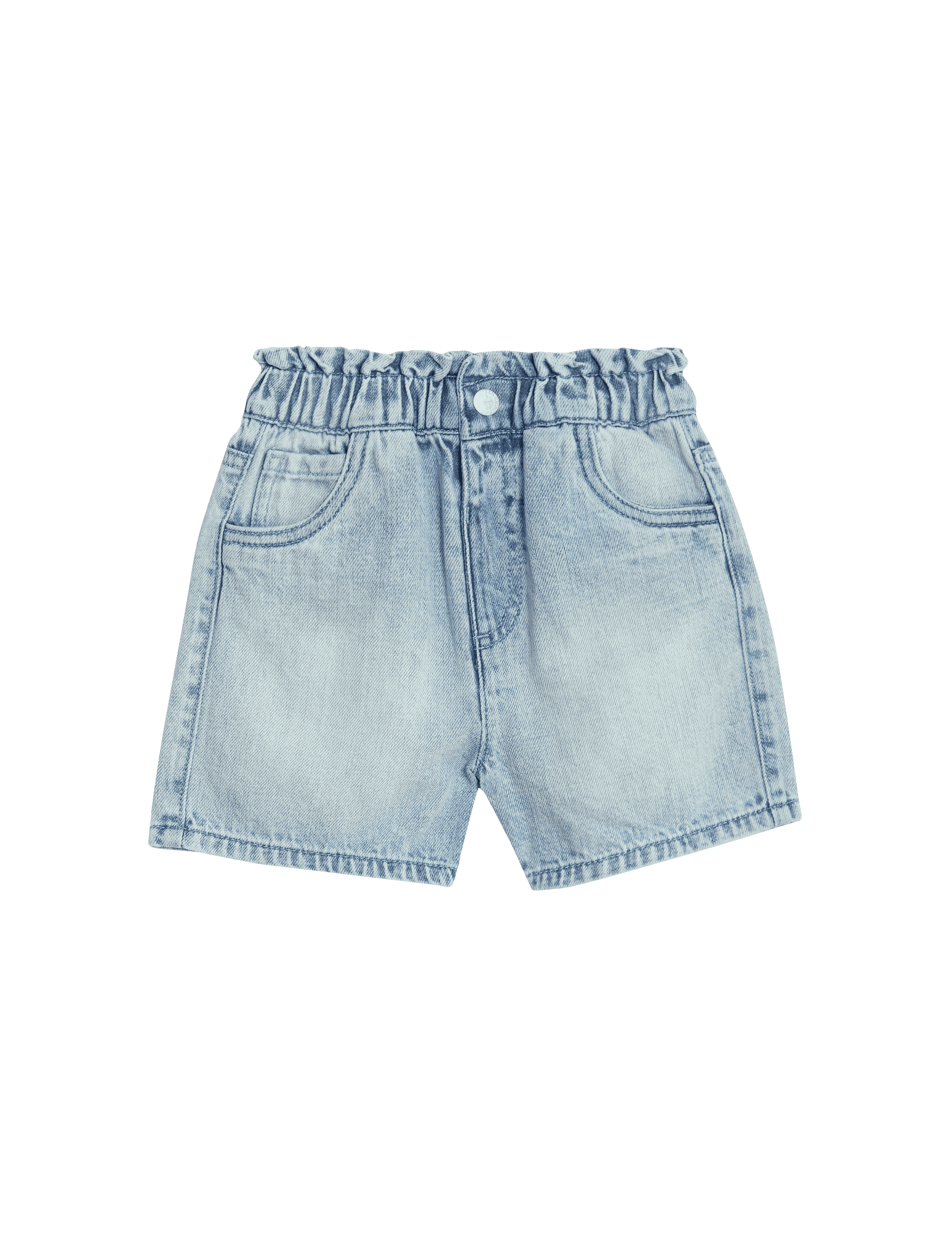 M&S Collection Girls Denim Shorts (2-8 Yrs) - 6-7 Y, Denim