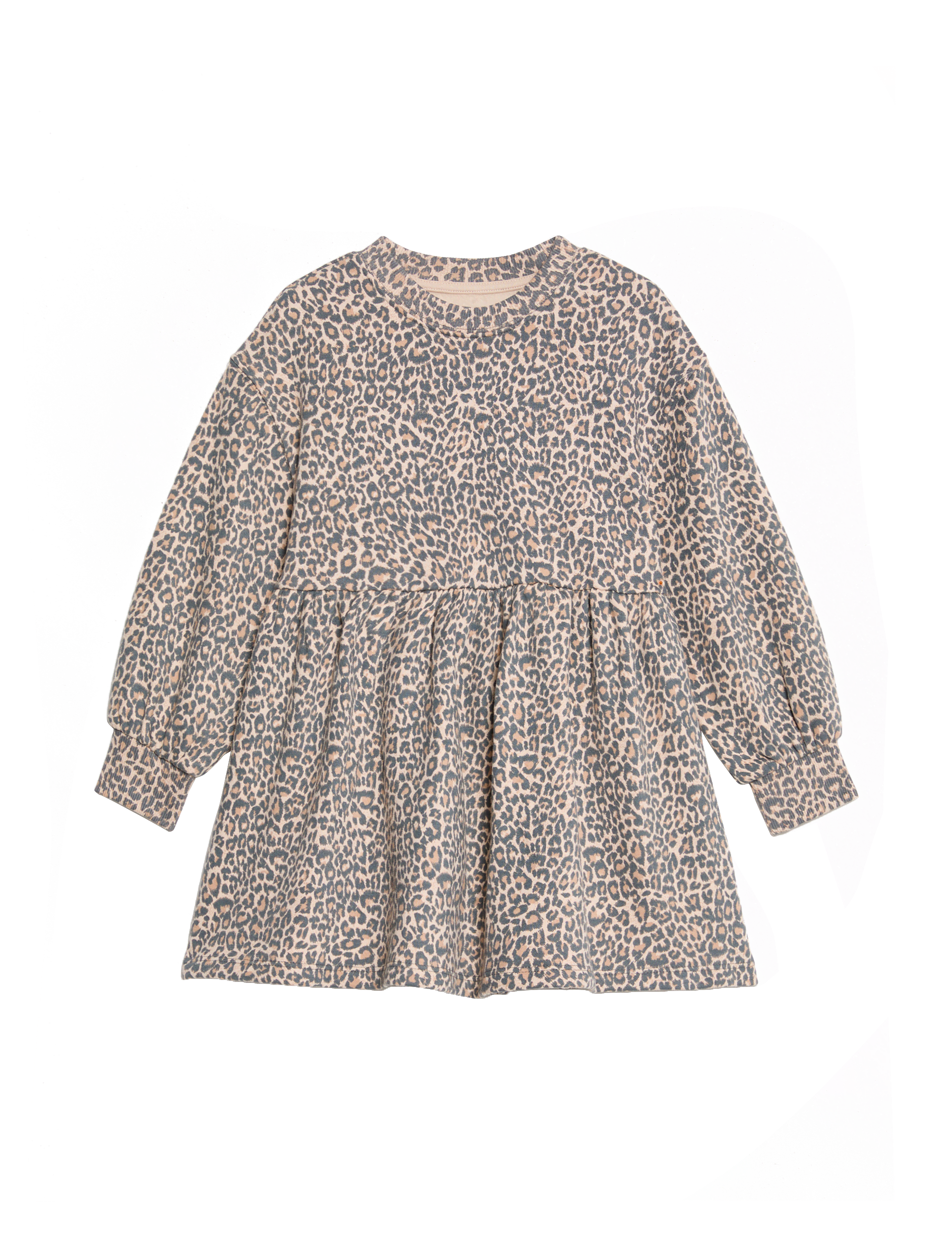 M&S Collection Girls Cotton Rich Leopard Jumper Dress (1-8 Yrs) - 12-18 - Neutral, Neutral