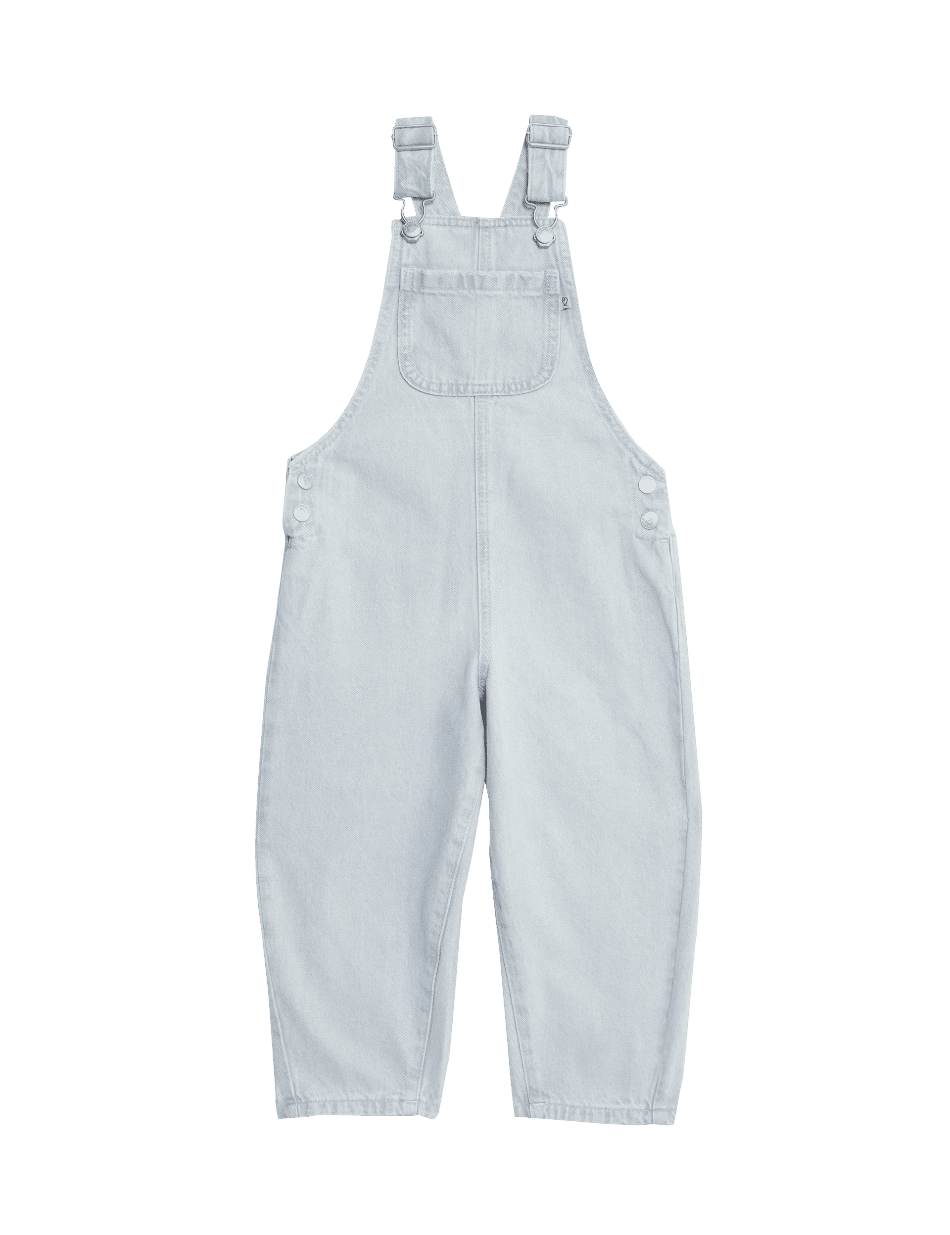 M&S Collection Girls Pure Cotton Denim Dungarees (2-10 Yrs) - 9-10Y, Denim