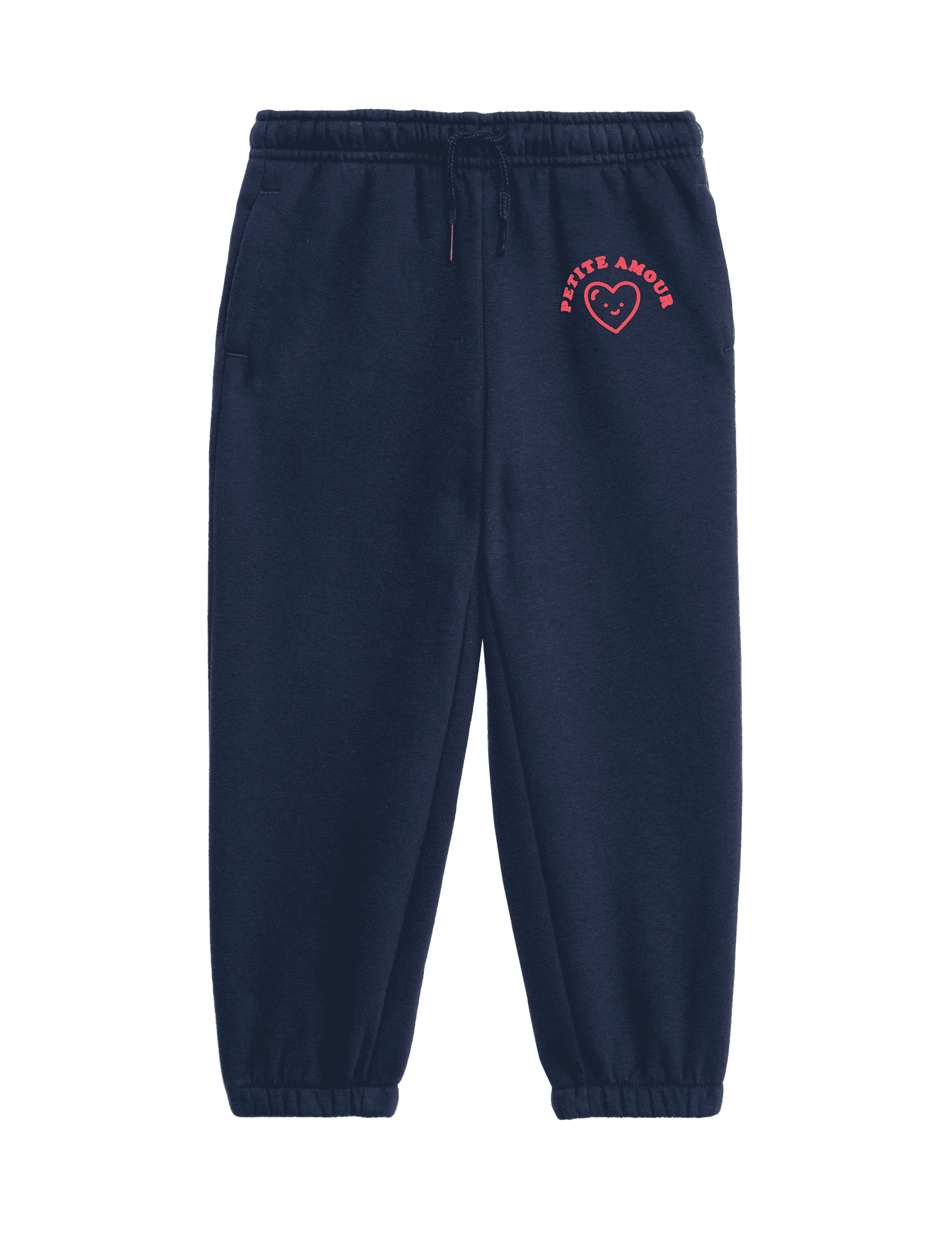 M&S Collection Cotton Rich Print Joggers (2-8 Yrs) - 5-6 Y - Navy, Navy