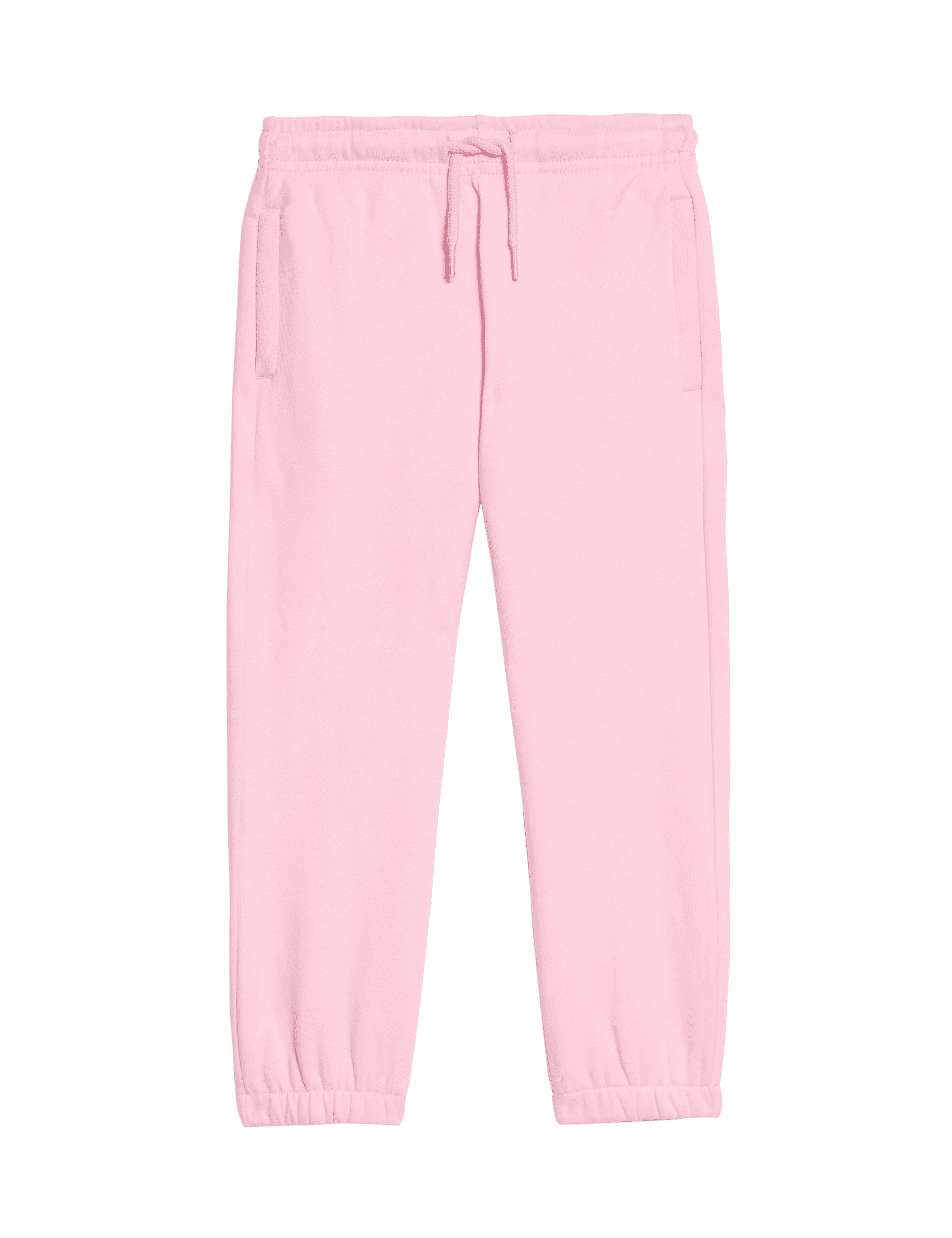 M&S Collection Cotton Rich Joggers (2-8 Yrs) - 5-6 Y - Pink, Pink,Medium Green