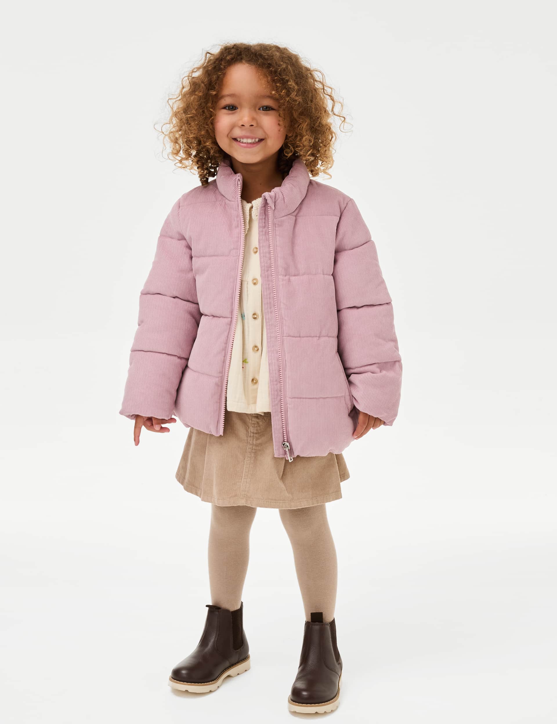 M&S Girls Cord Coat (2-8 Yrs)