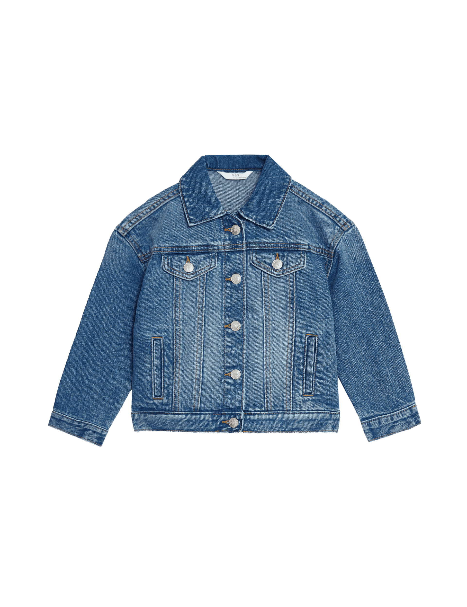 M&S Collection Girls Denim Jacket (2-8 Yrs) - 2-3 Y, Denim