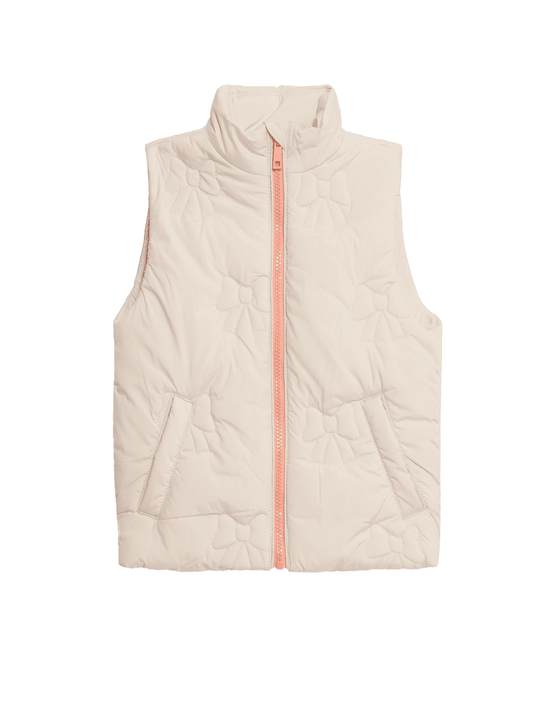 M&S Collection Girls Padded Gilet (2-8 Yrs) - 3-4 Y - Ecru, Ecru