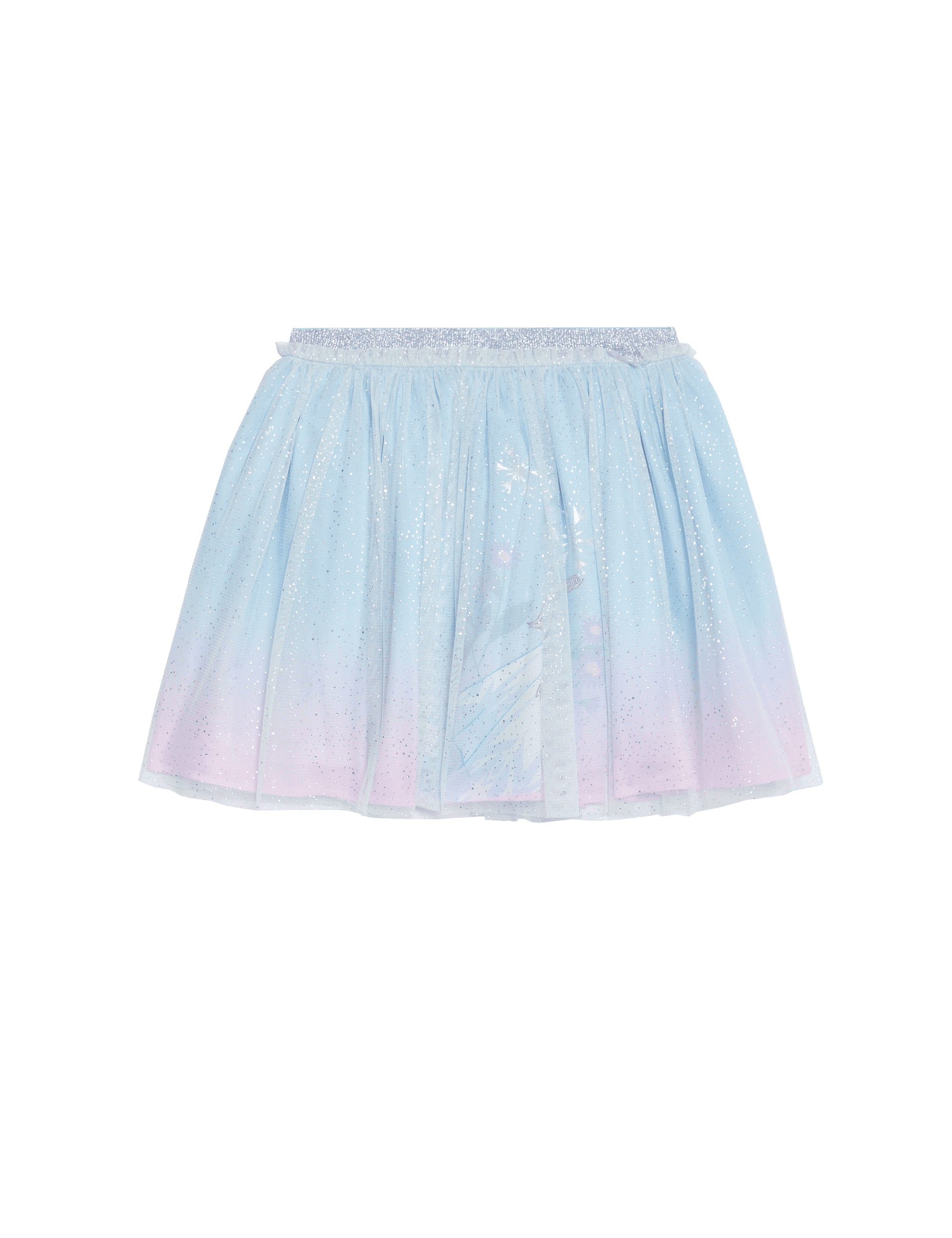 M&S Collection Girls Disney Frozen Glitter Tulle Skirt (2-8 Yrs) - 5-6 Y - Blue Mix, Blue Mix