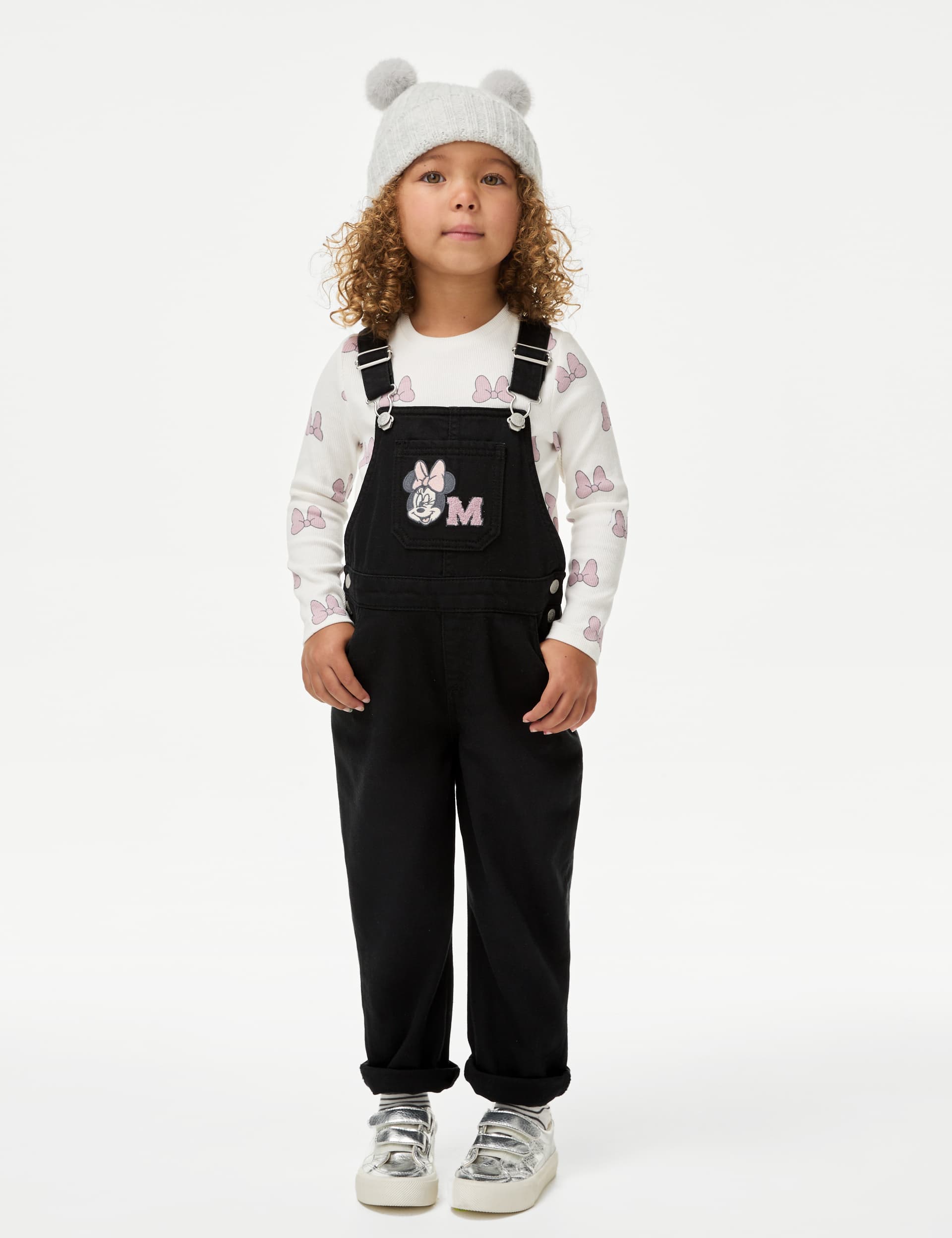 M&S Girls 2pc Denim Minnie Mouse Outfit (2-8 Yrs) - 3-4 Y - Black Mix, Black Mix