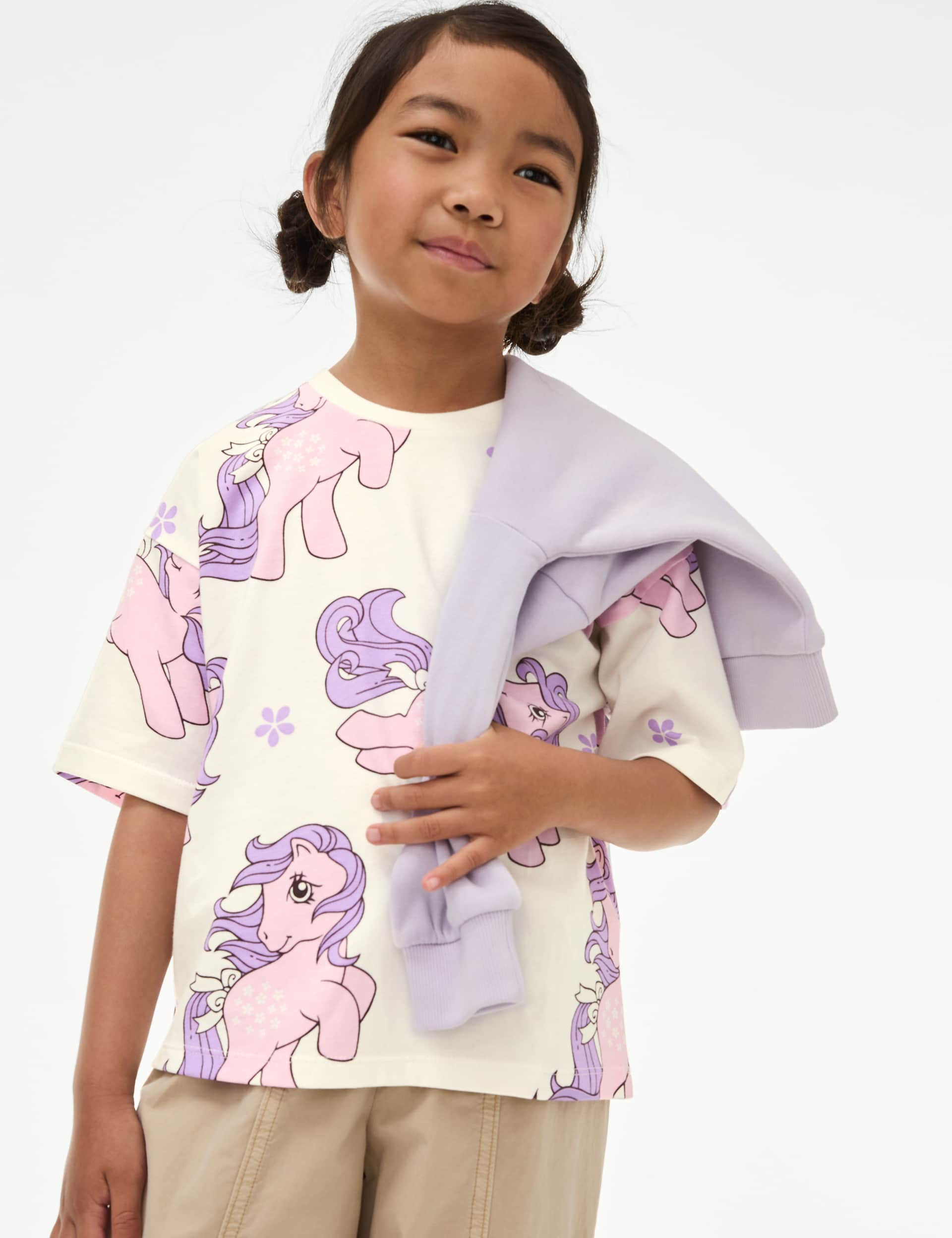 M&S Girls Pure Cotton. My Little Pony T-Shirt (2-8 Yrs) - 4-5 Y - Pink, Pink