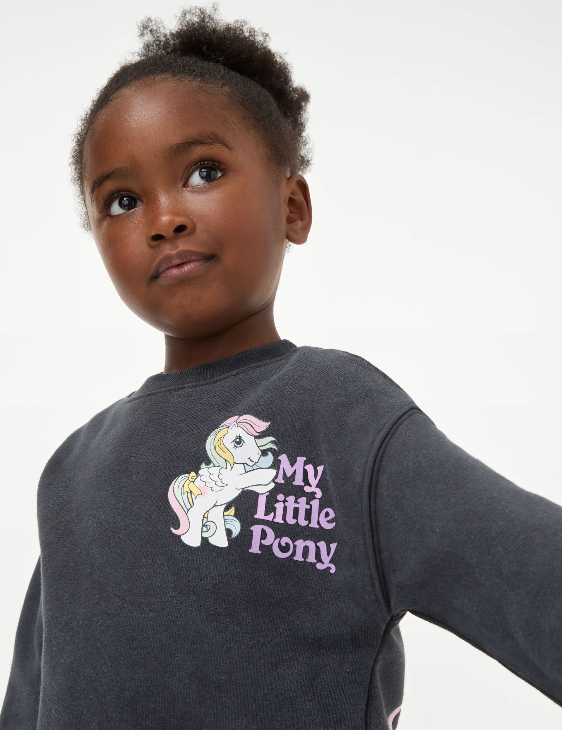 M&S Girls Cotton Rich My Little Pony  Sweatshirt (2-8 Yrs)