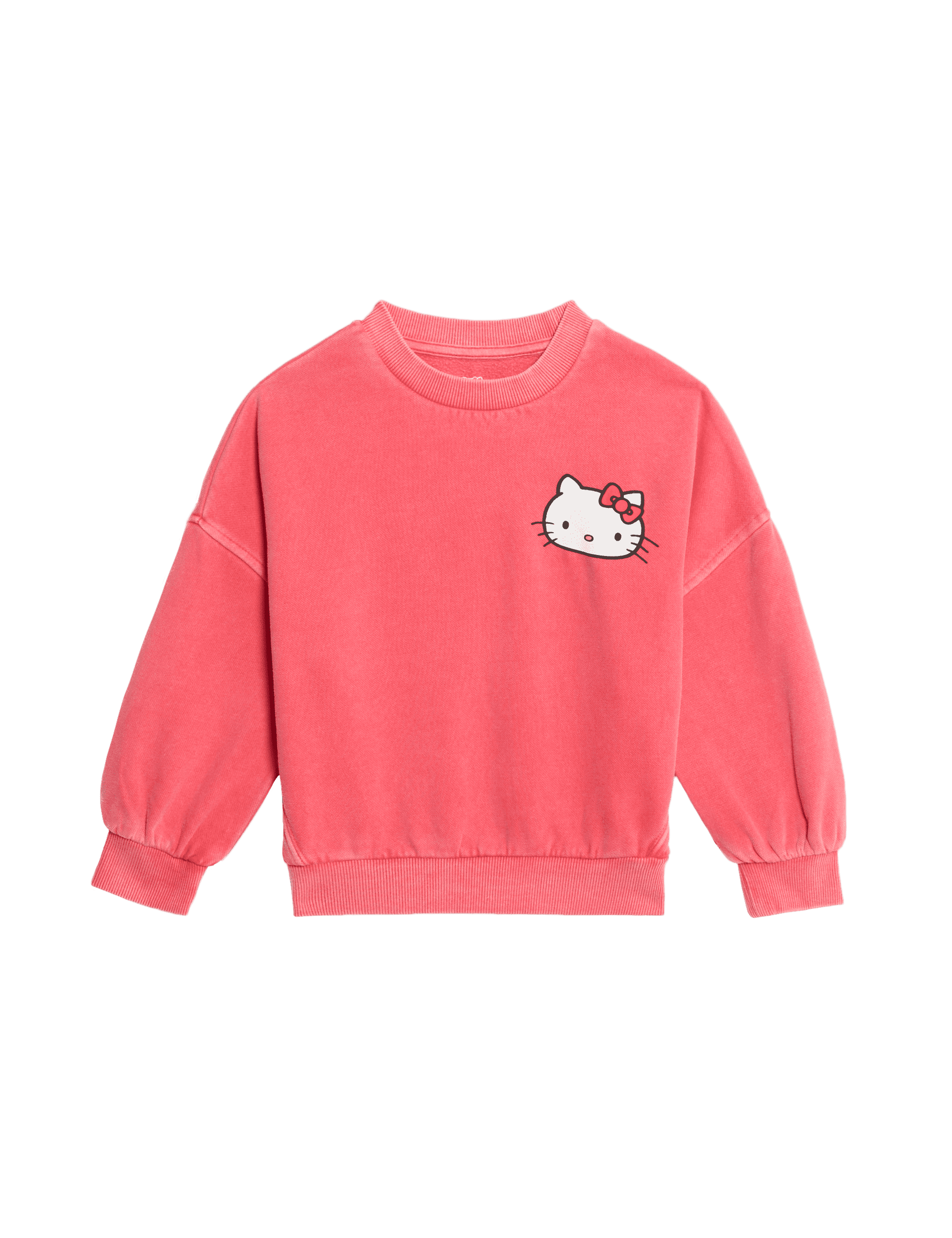 M&S Collection Girls Cotton Rich Hello Kitty Sweatshirt (2-16 Yrs) - 10-11 - Red Mix, Red Mix