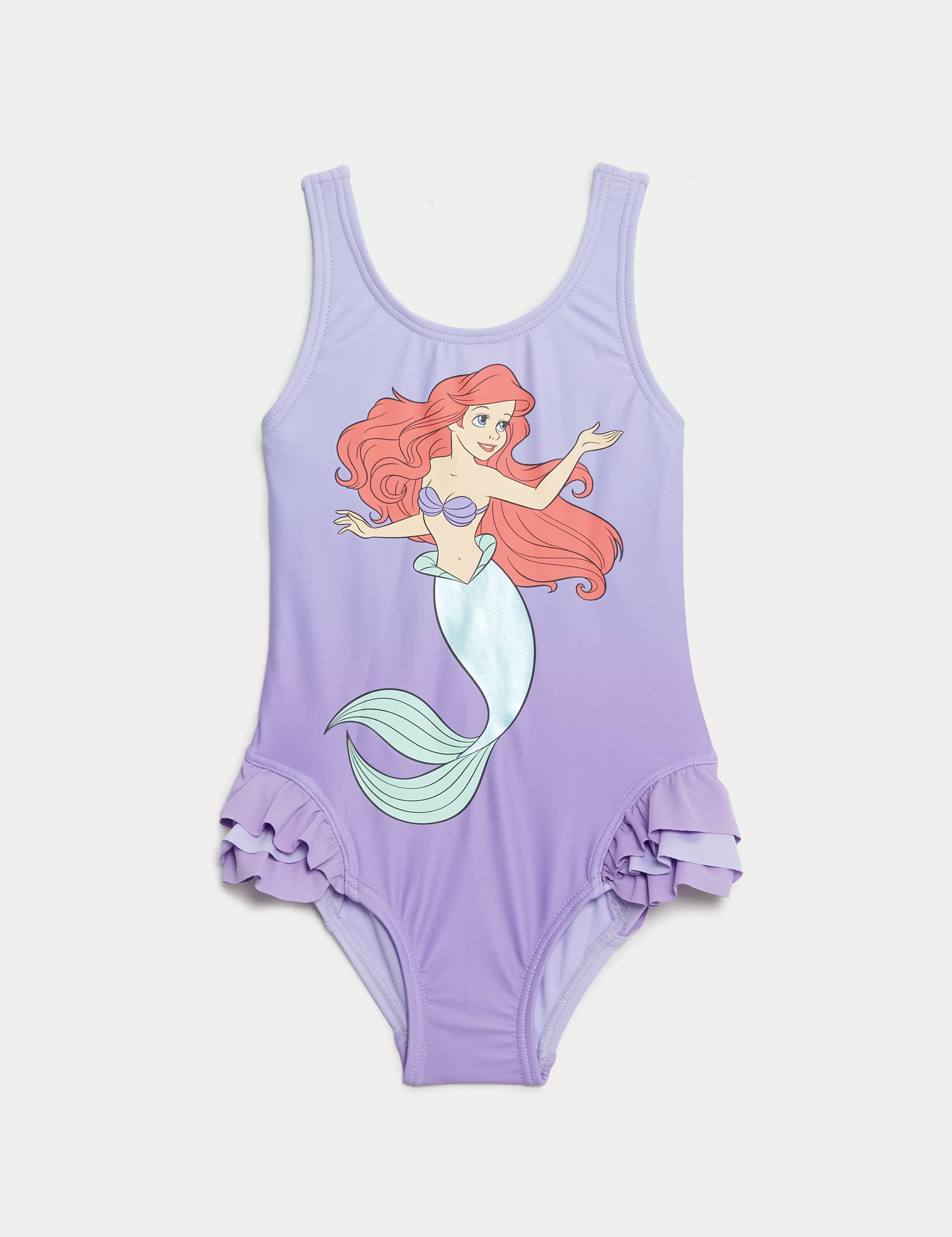 M&S Girls The Little Mermaid Swimsuit (2-8 Yrs) - 4-5 Y - Lilac, Lilac