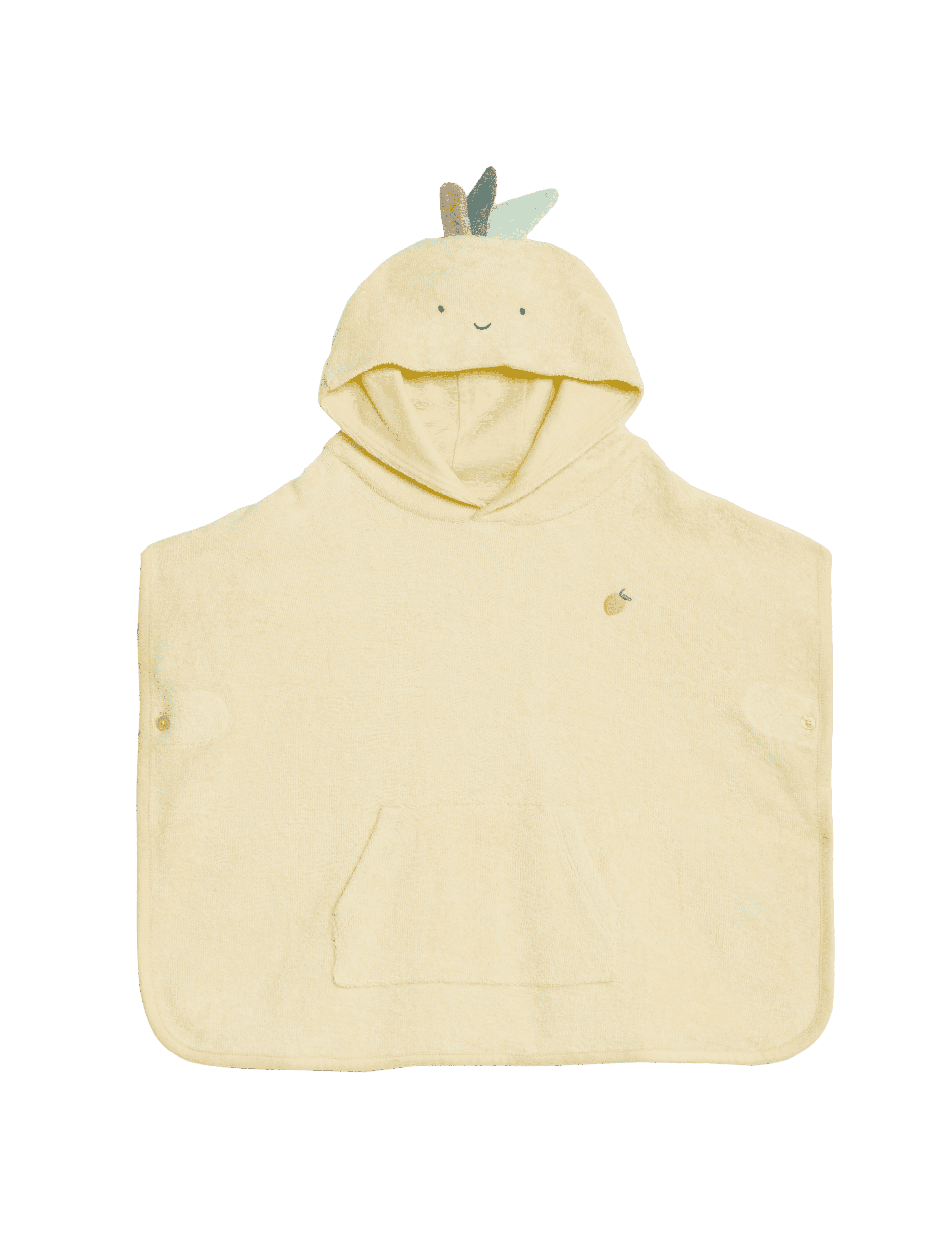 M&S Collection Girls Pure Cotton Lemon Towelling Poncho (0-3 Yrs) - 6-18M - Yellow Mix, Yellow Mix