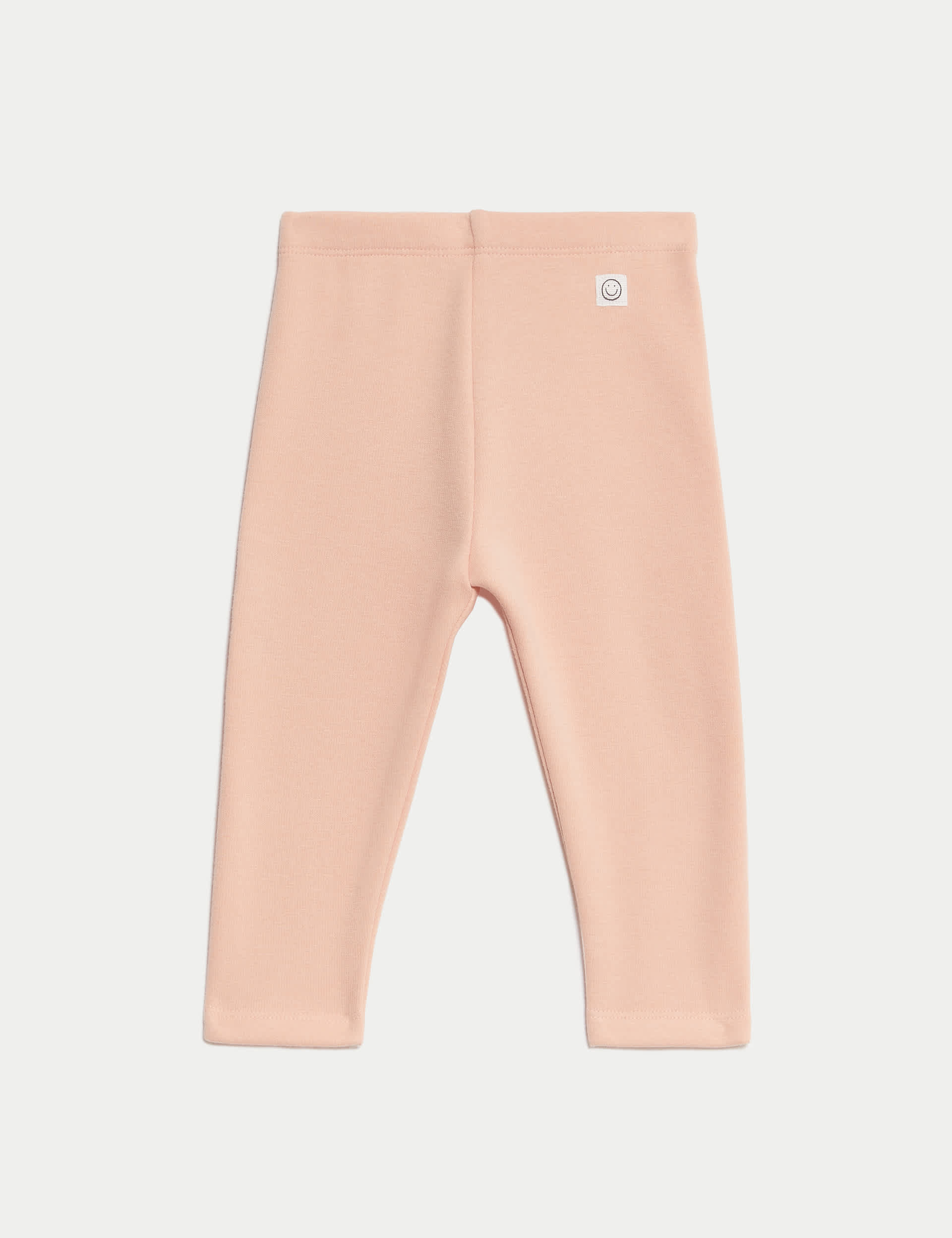 M&S Collection Girls Cotton Blend Fleece Lined Leggings (0 Mths-6 Yrs) - 12-18 - Blush, Grey Marl,Charcoal,Navy,Blush,Pink