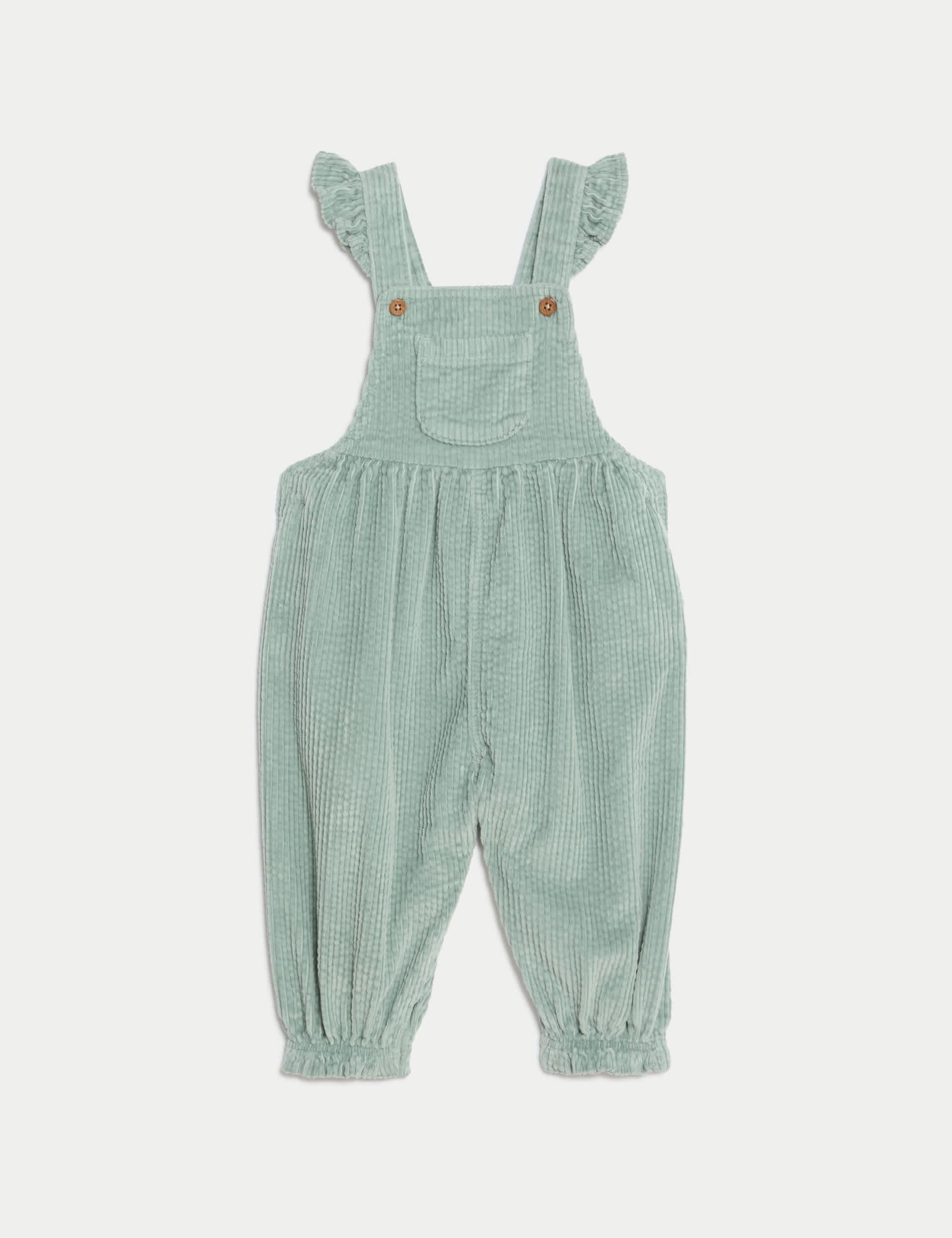 M&S Collection Girls Cord Dungarees (0-3 Yrs) - 3-6 M - Green, Pink,Green