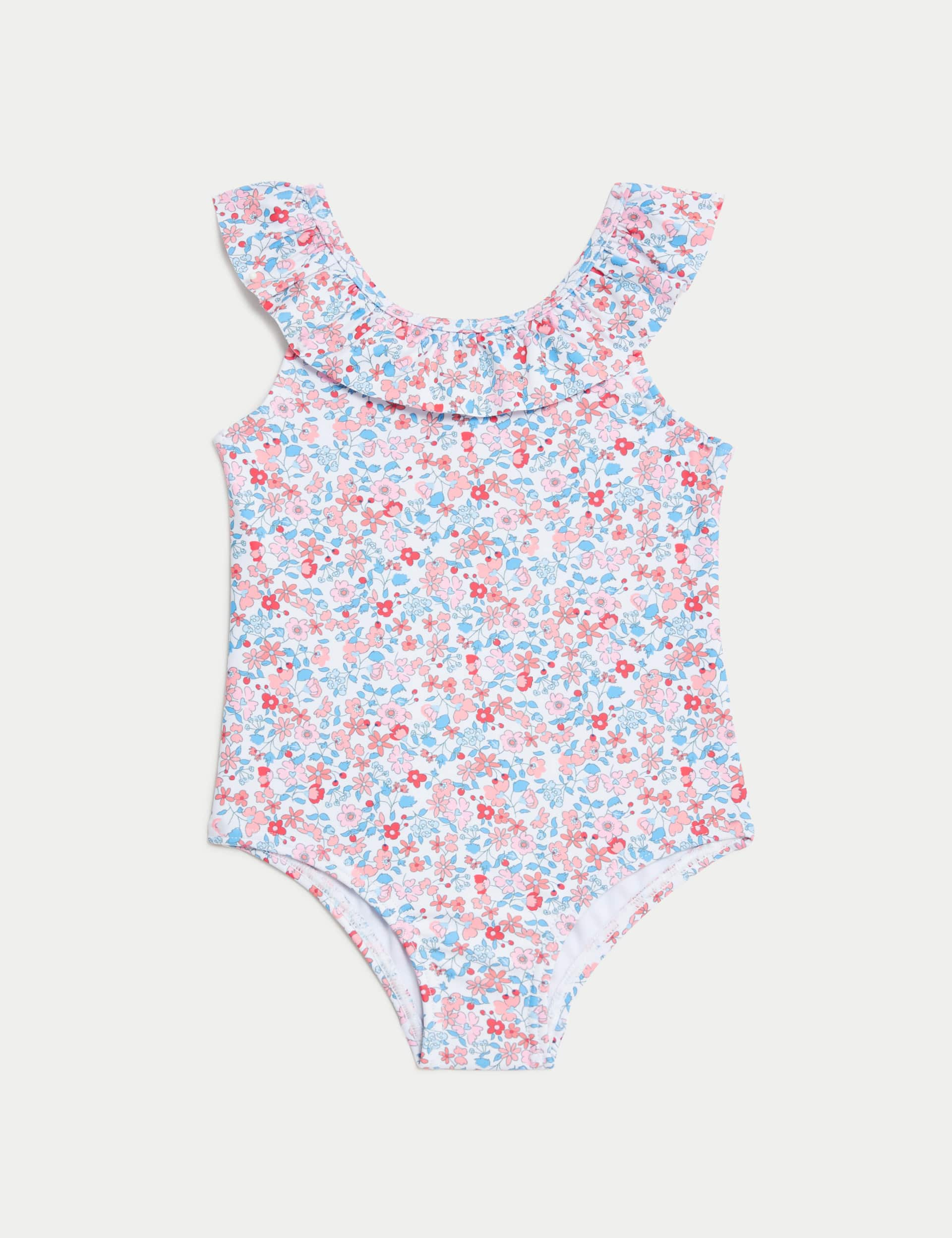 M&S Girls Ditsy Floral Swimsuit (0-3 Yrs) - 18-24 - Multi, Multi