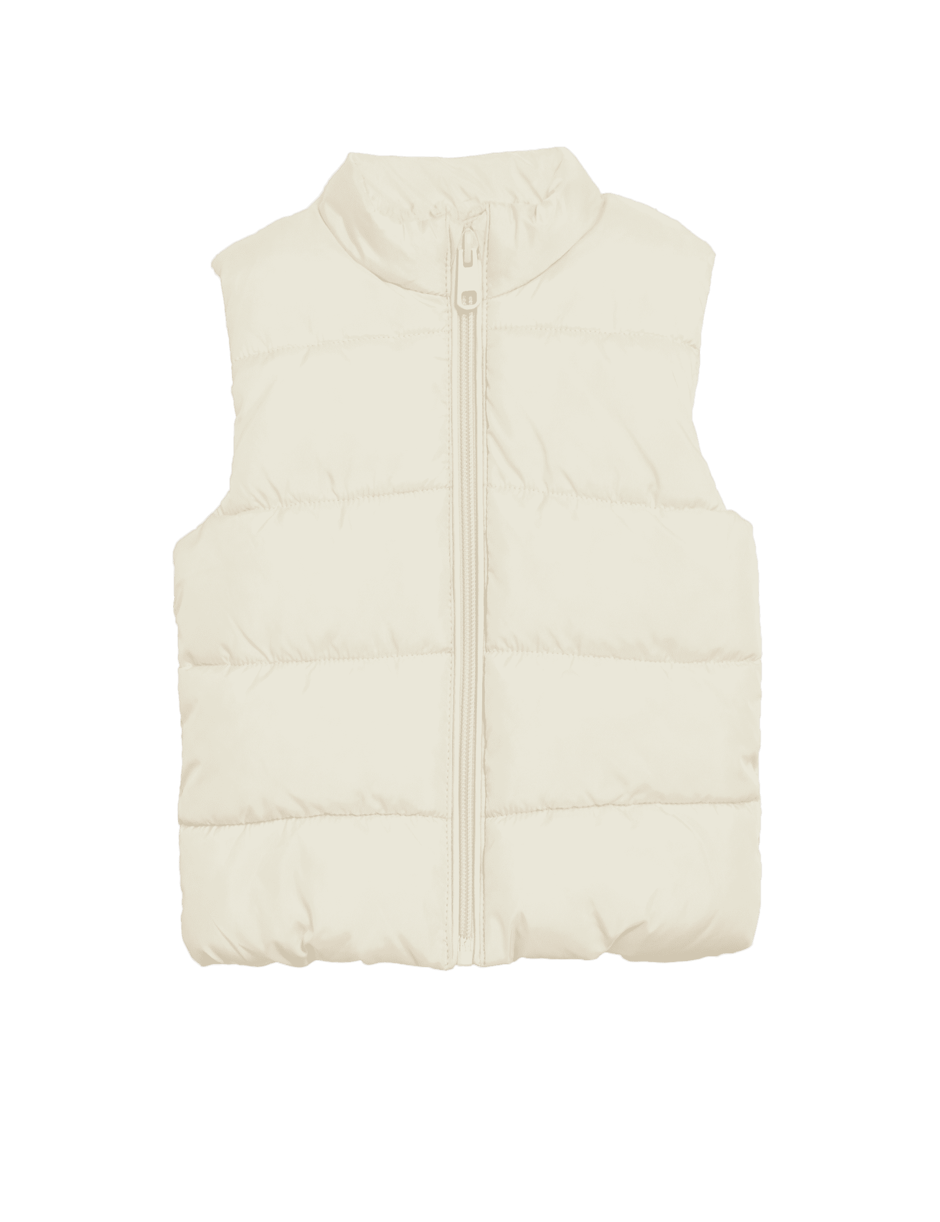 M&S Collection Boys Padded Gilet (0-3 Yrs) - 12-18 - Cream, Khaki,Cream,Blue