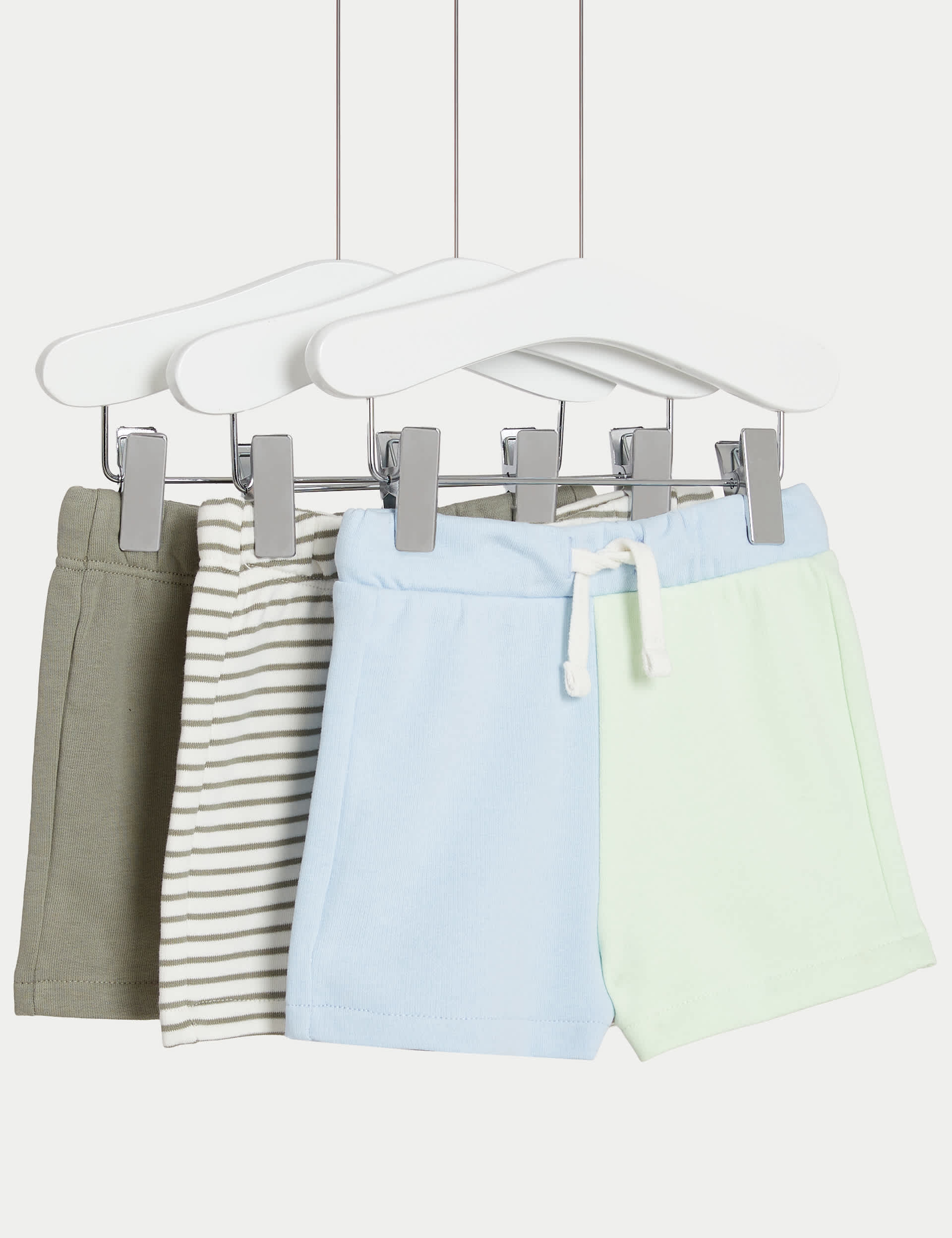 M&S Boys 3pk Cotton Rich Shorts (0-3 Yrs)