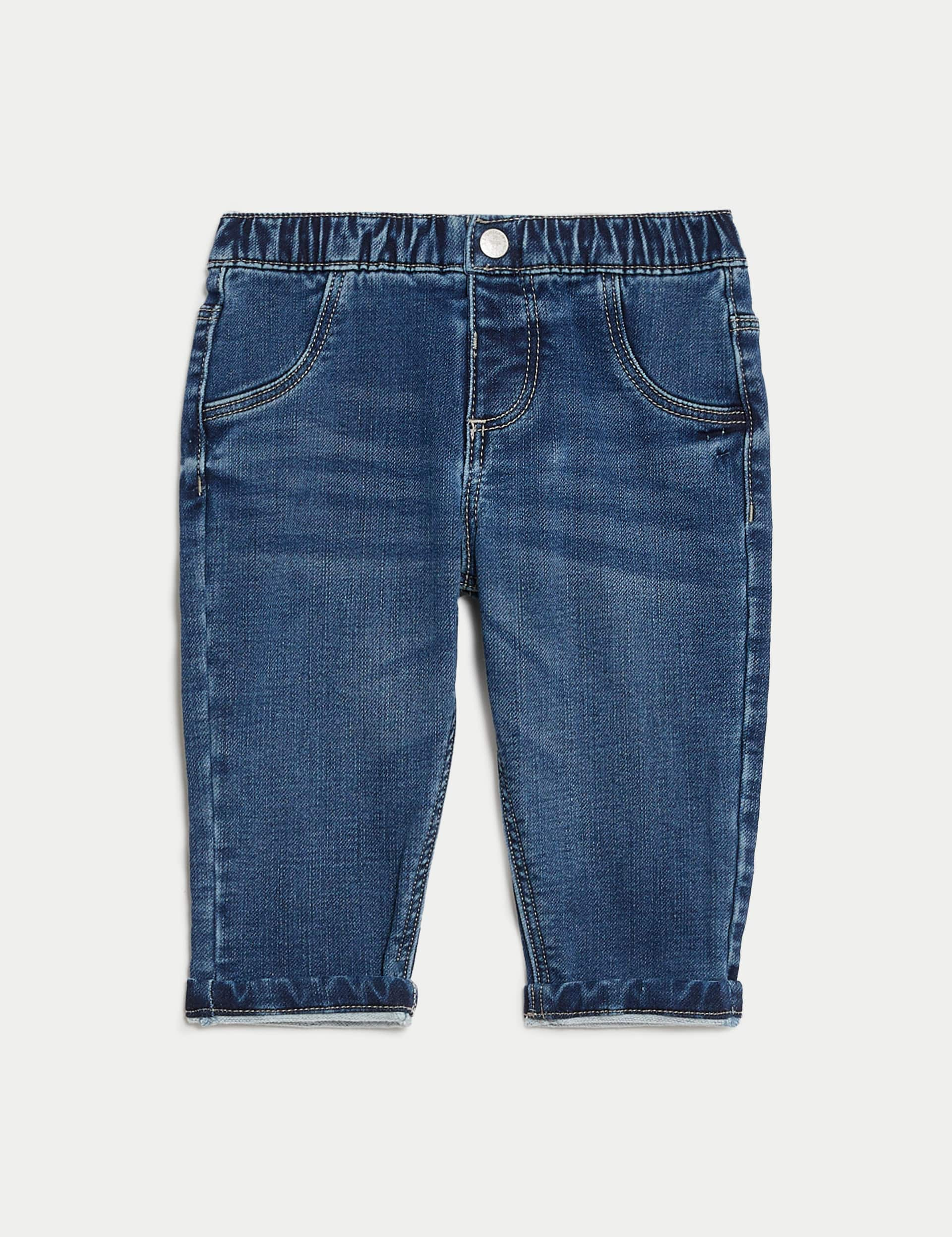 M&S Collection Boys Denim Jeans (0-3 Yrs) - 18-24 - Dark Denim, Dark Denim,Denim