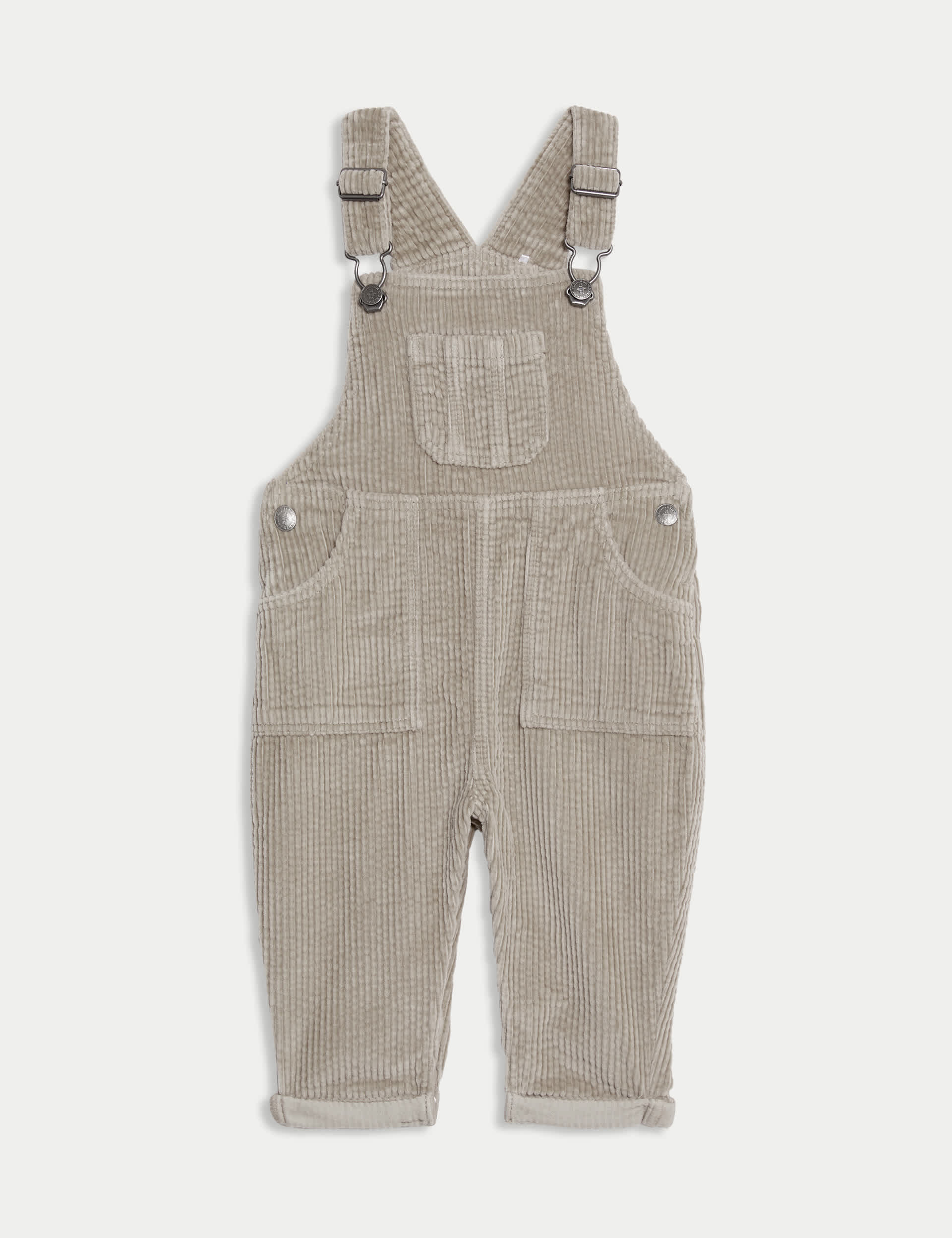 M&S Boys Cord Dungarees (0-3 Yrs) - 3-6 M - Light Grey, Charcoal,Light Grey