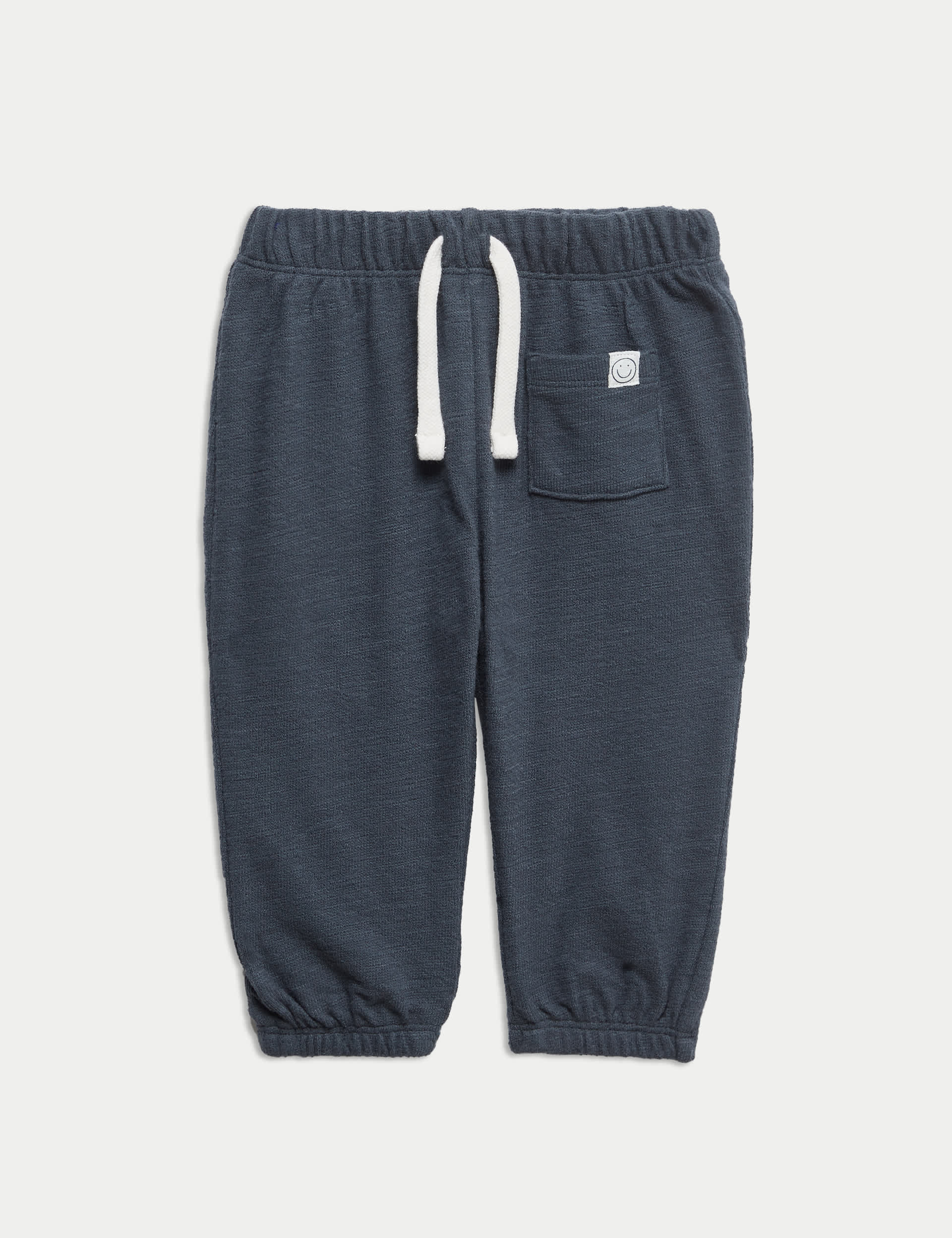 M&S Collection Boys Pure Cotton Joggers (0-6 Yrs) - 12-18 - Charcoal, Charcoal,Navy,Pale Blue