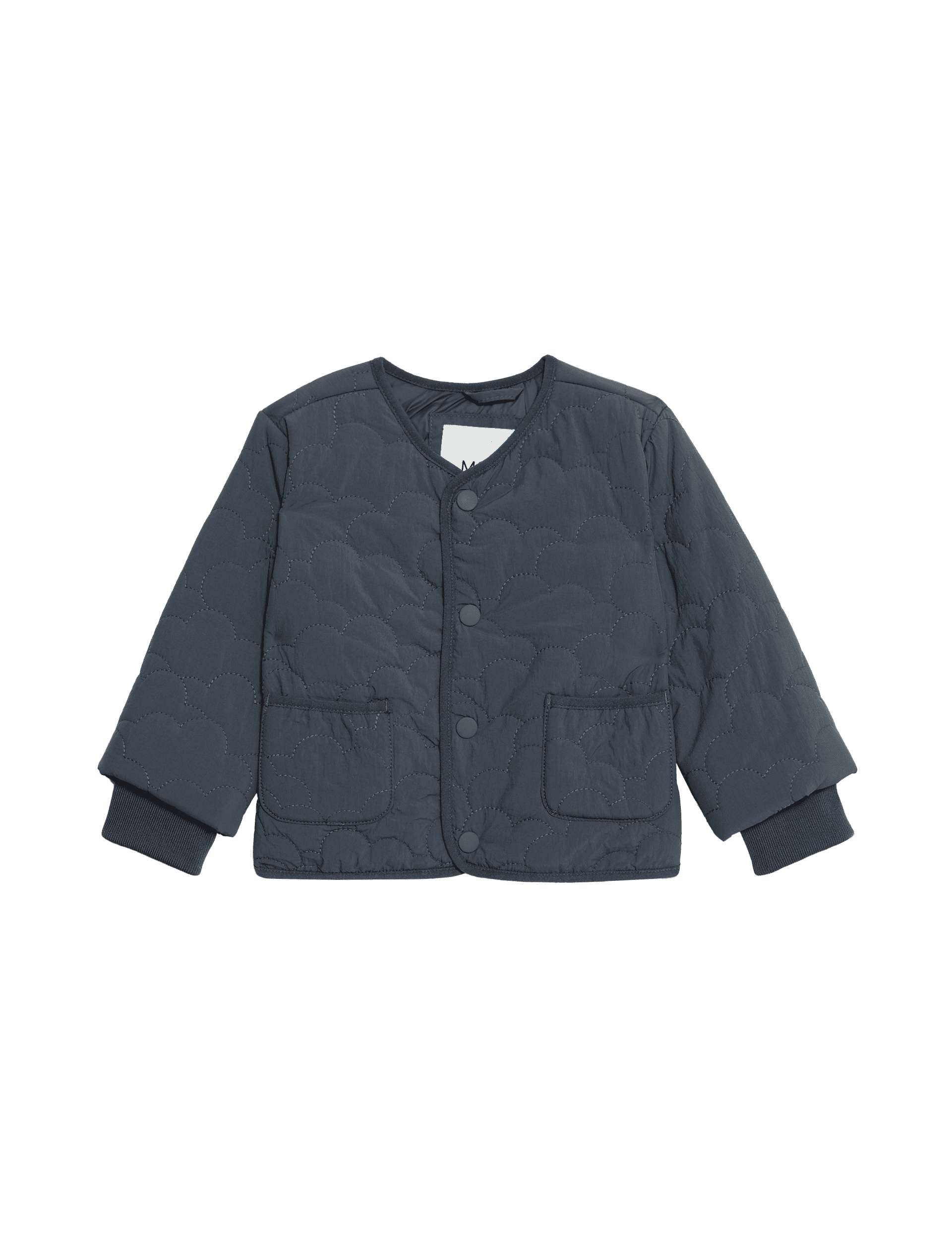 M&S Collection Boys Quilted Jacket (0-3 Yrs) - 12-18 - Charcoal, Charcoal