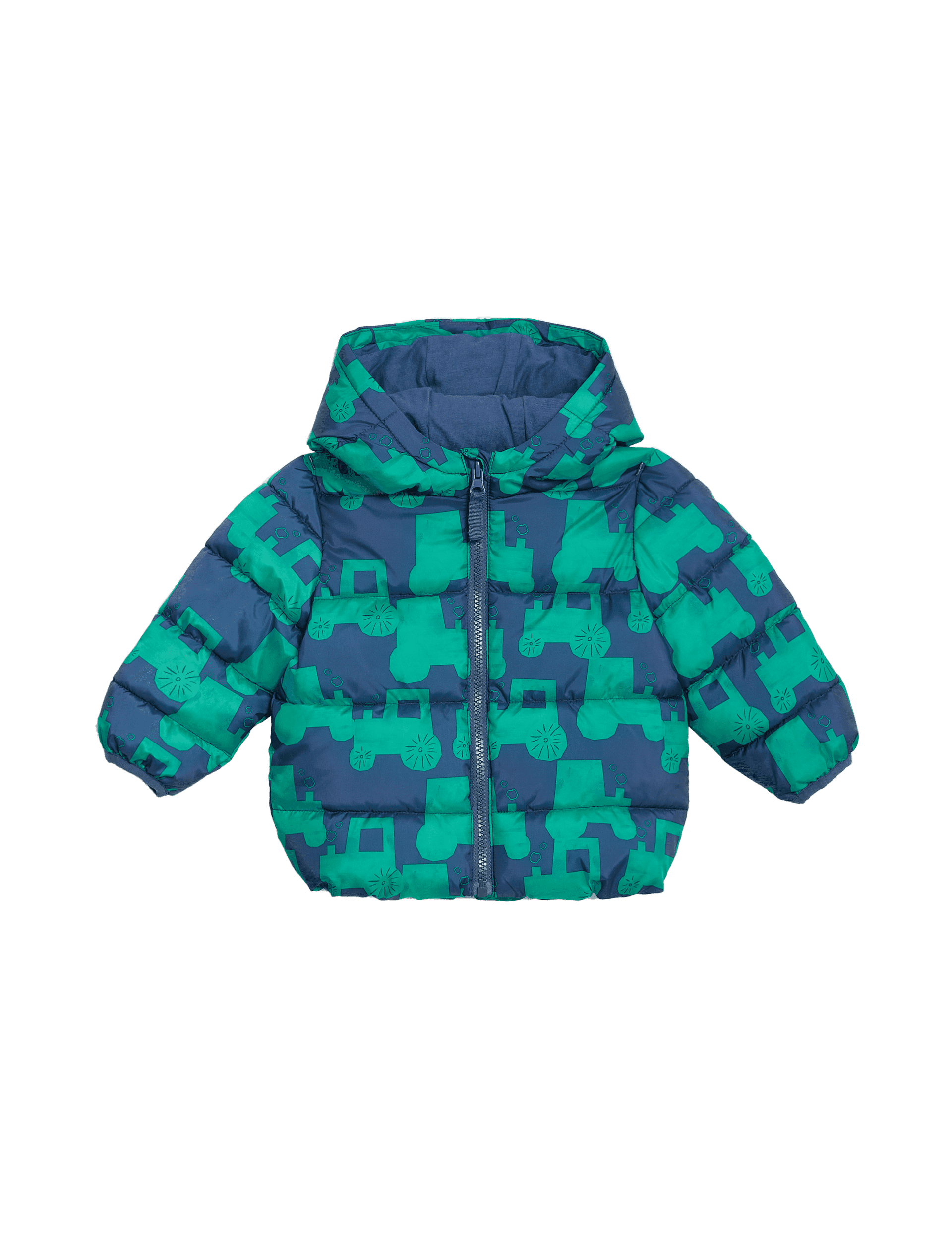 M&S Collection Boys Stormwear Tractor Padded Jacket (0-3 Yrs) - 3-6 M - Navy Mix, Navy Mix