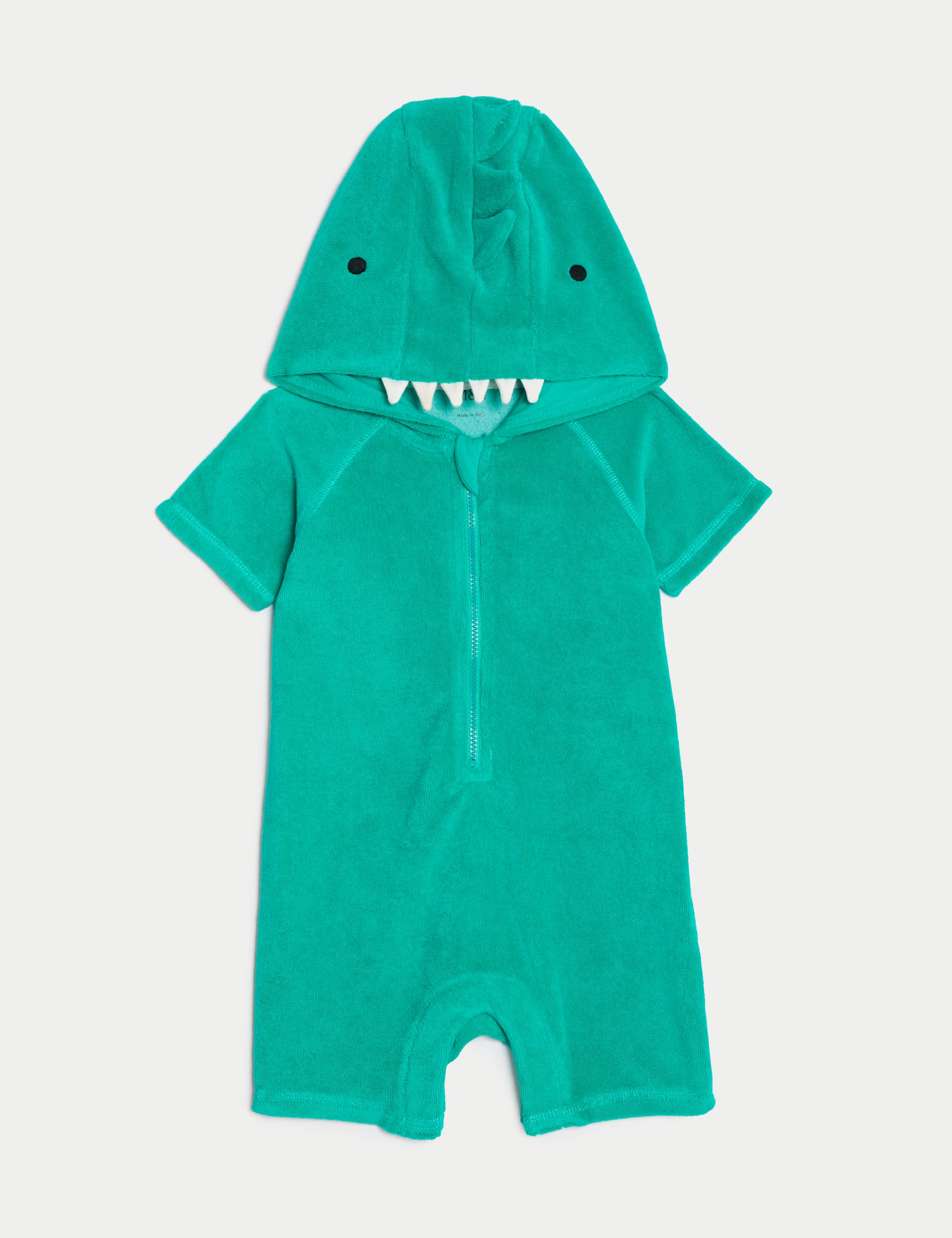 M&S Boys Cotton RichDinosaur All in One (0-3 Yrs) - 2-3Y - Aqua Mix, Aqua Mix