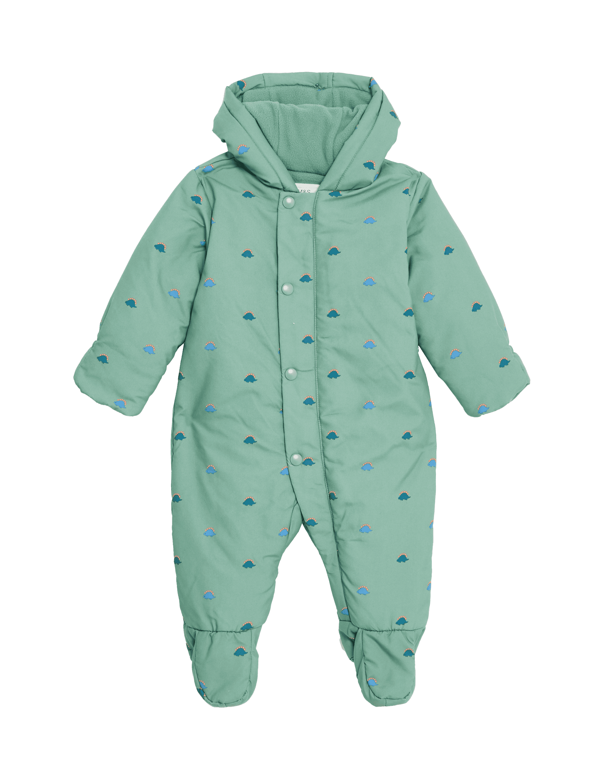 M&S Collection Boys Stormwear Dino Snowsuit (0-3 Yrs) - 18-24 - Green Mix, Green Mix