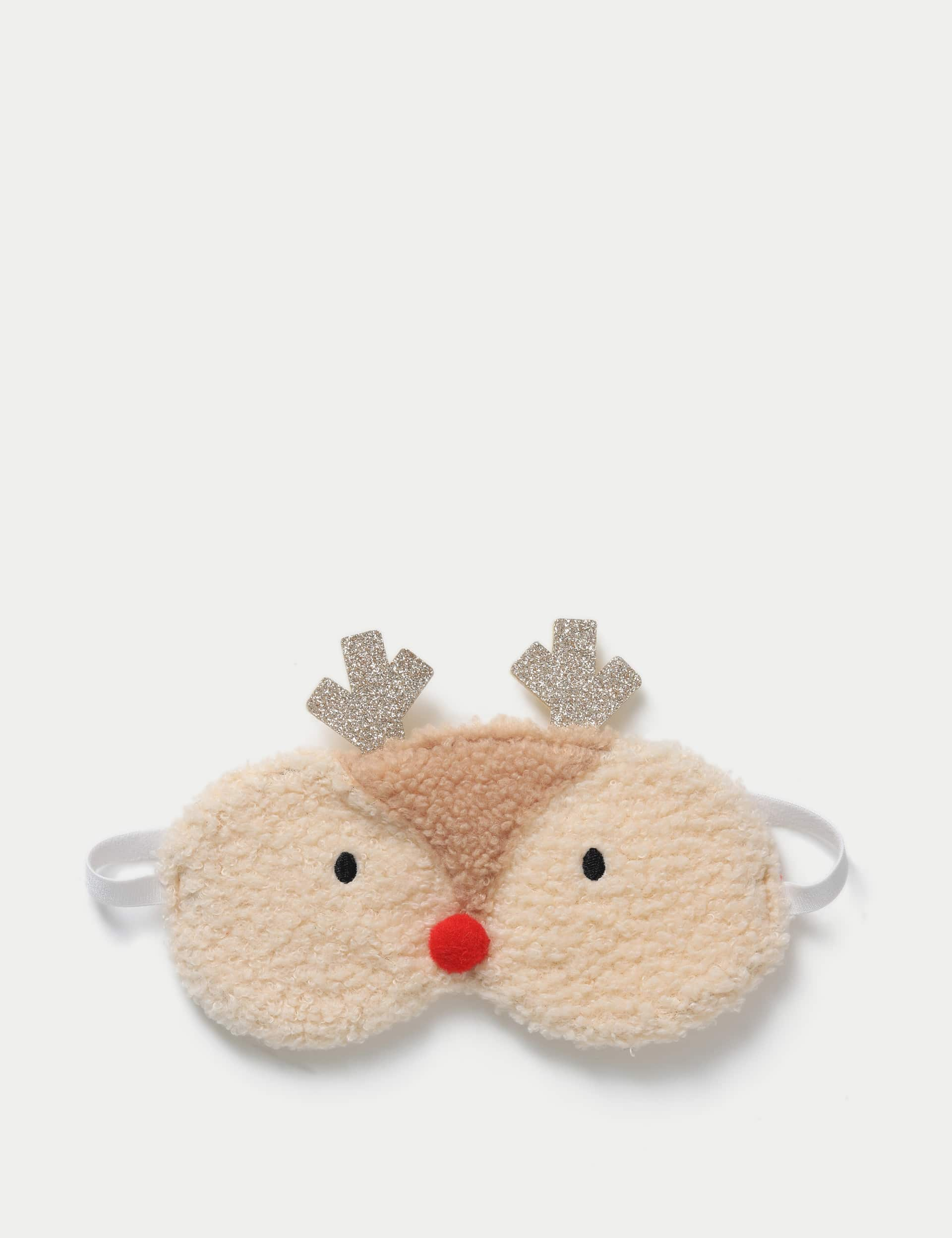 M&S Christmas Reindeer Eye Mask - Brown, Brown