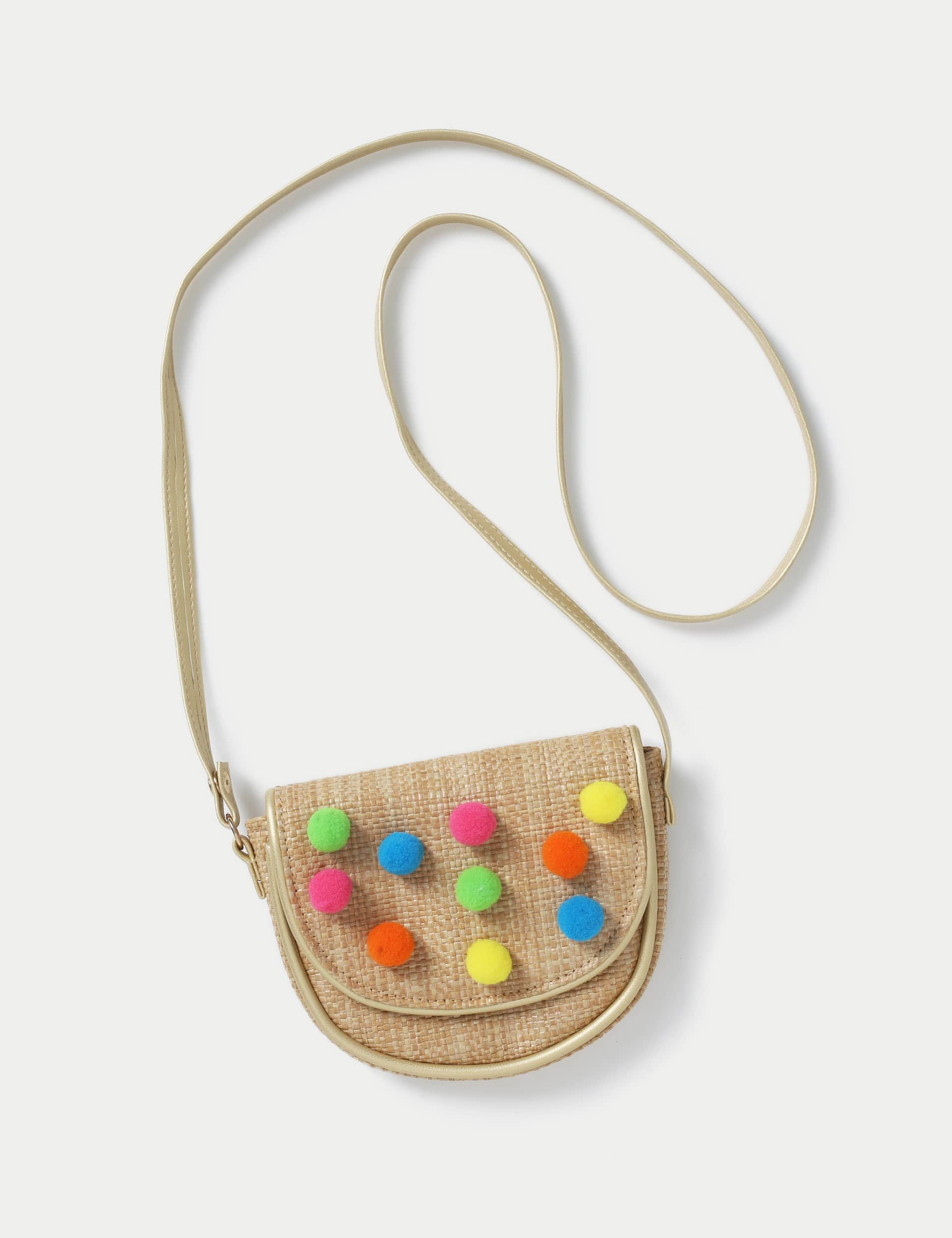 M&S Girls Pom Pom Bag - Multi, Multi