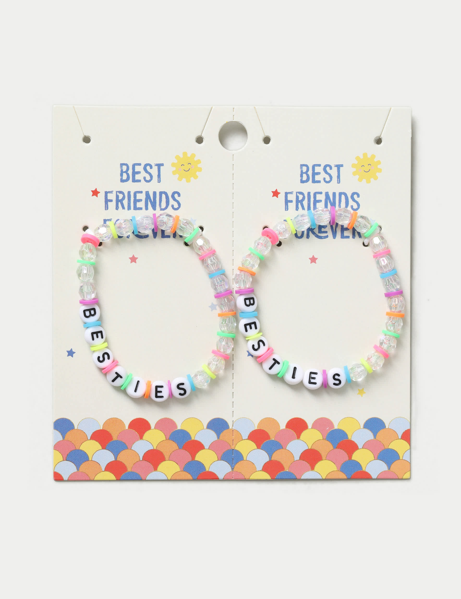 M&S Girls 2 Pack Besties Beaded Bracelet