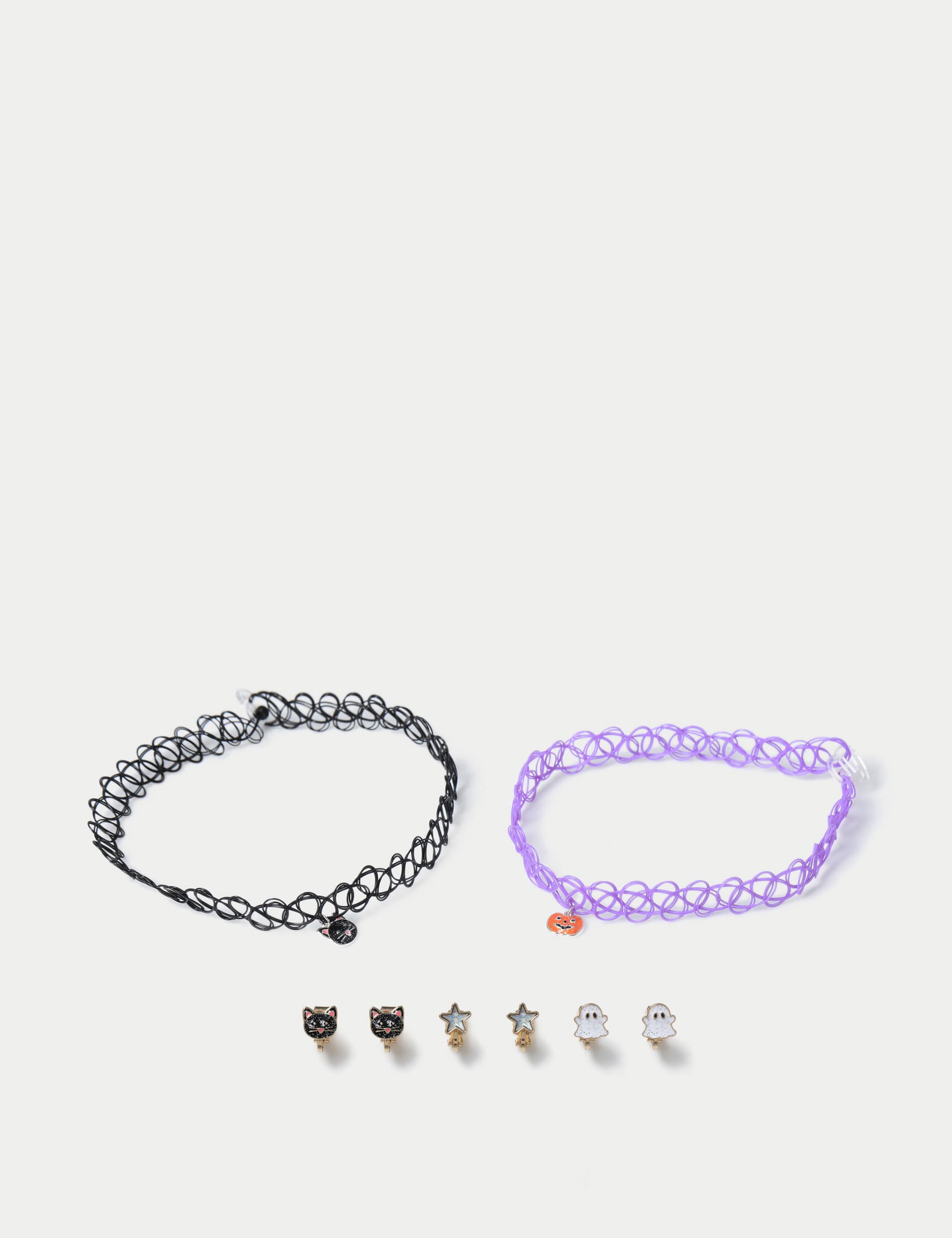 M&S Girls Halloween Earring and Choker Set