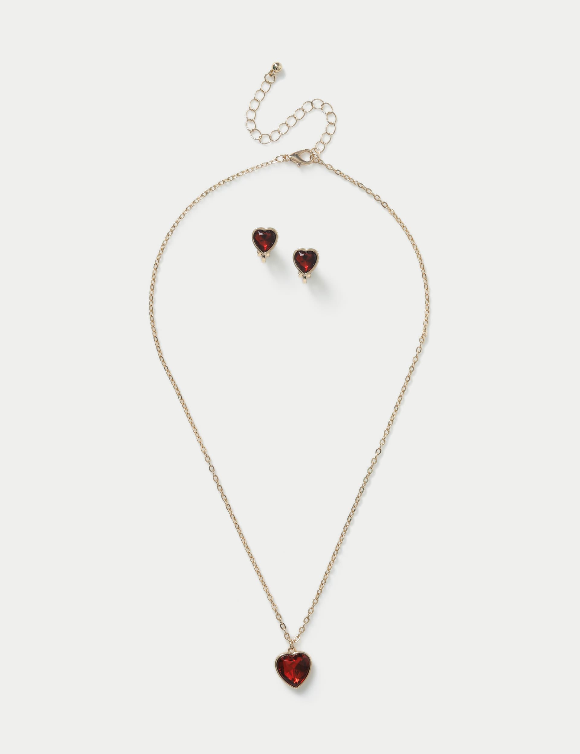 M&S Christmas Heart Earrings and Neckwear Set - Multi, Multi