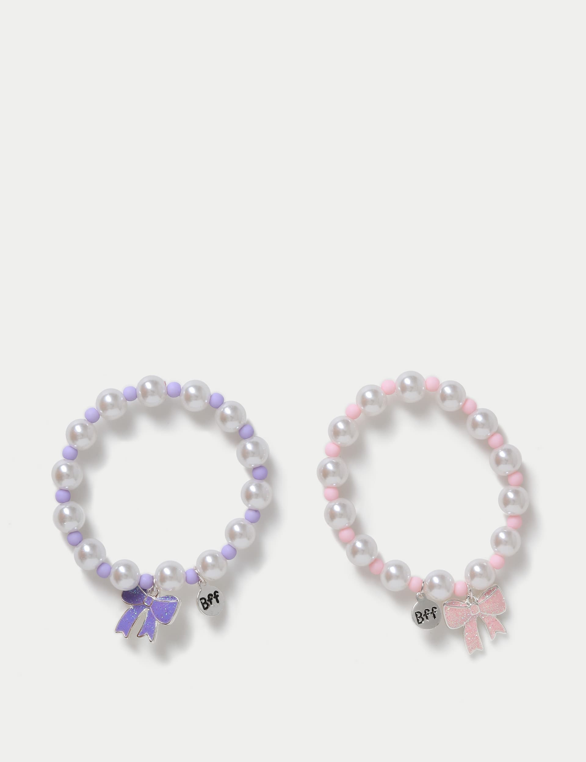 M&S Collection 2 Pack Bow Wristwear - Pink, Pink