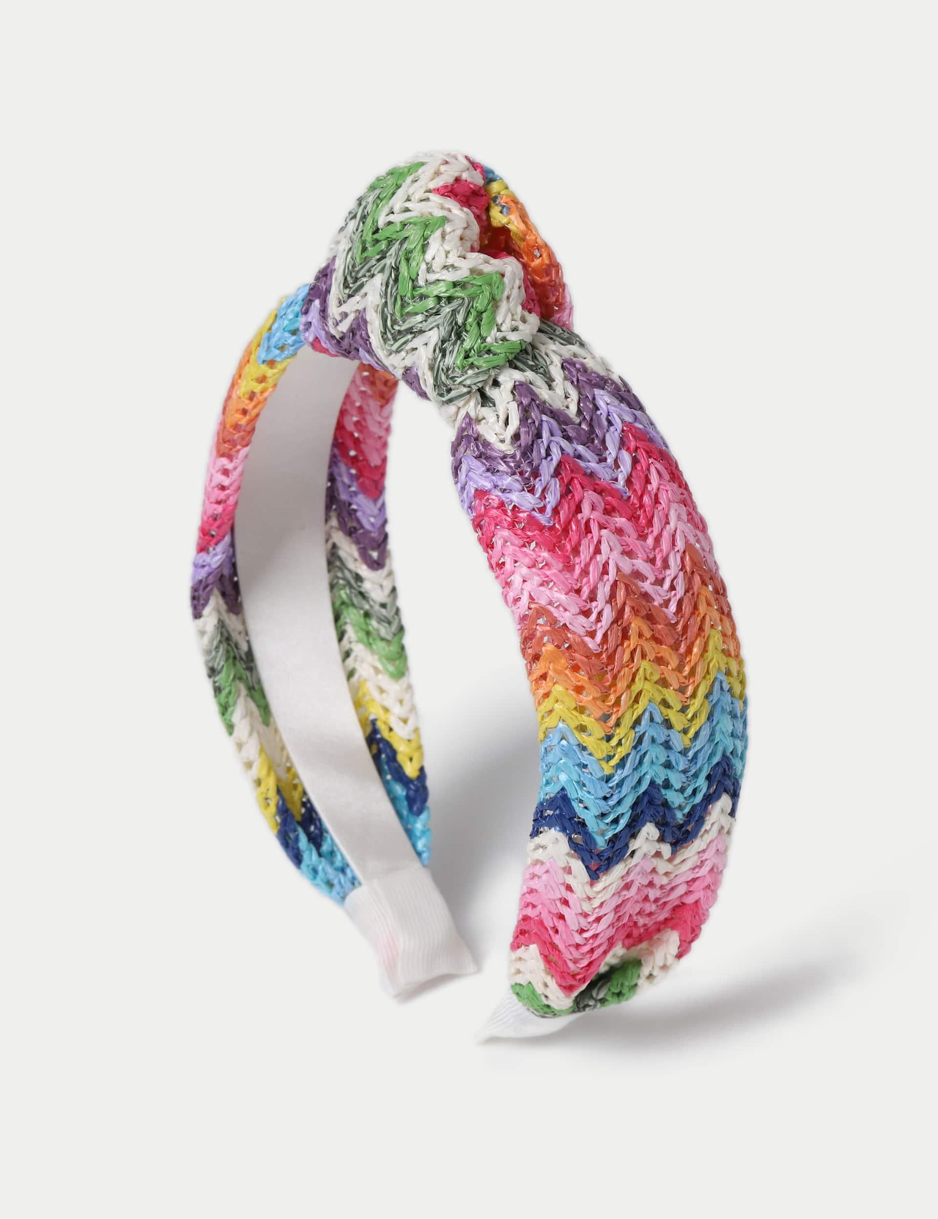 M&S Girls Raffia Rainbow Headband - Multi, Multi