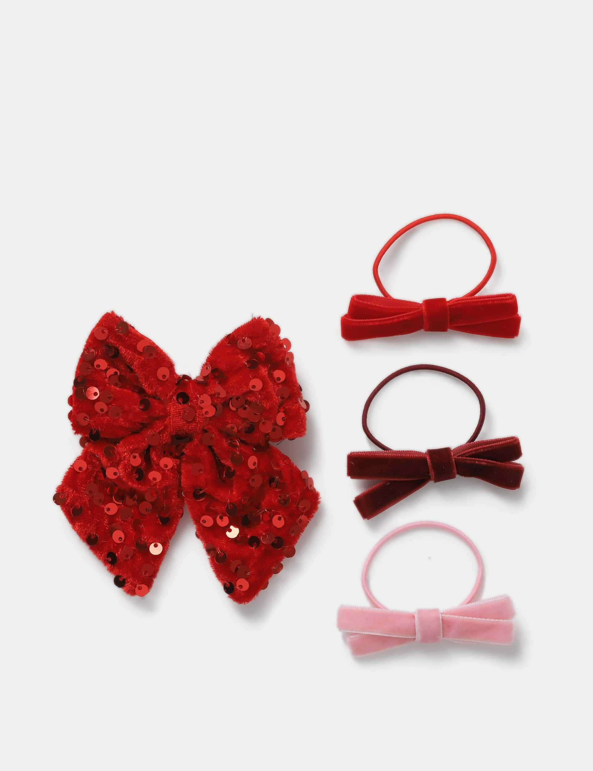 M&S Christmas Red Novelty Hair Set - Red Mix, Red Mix