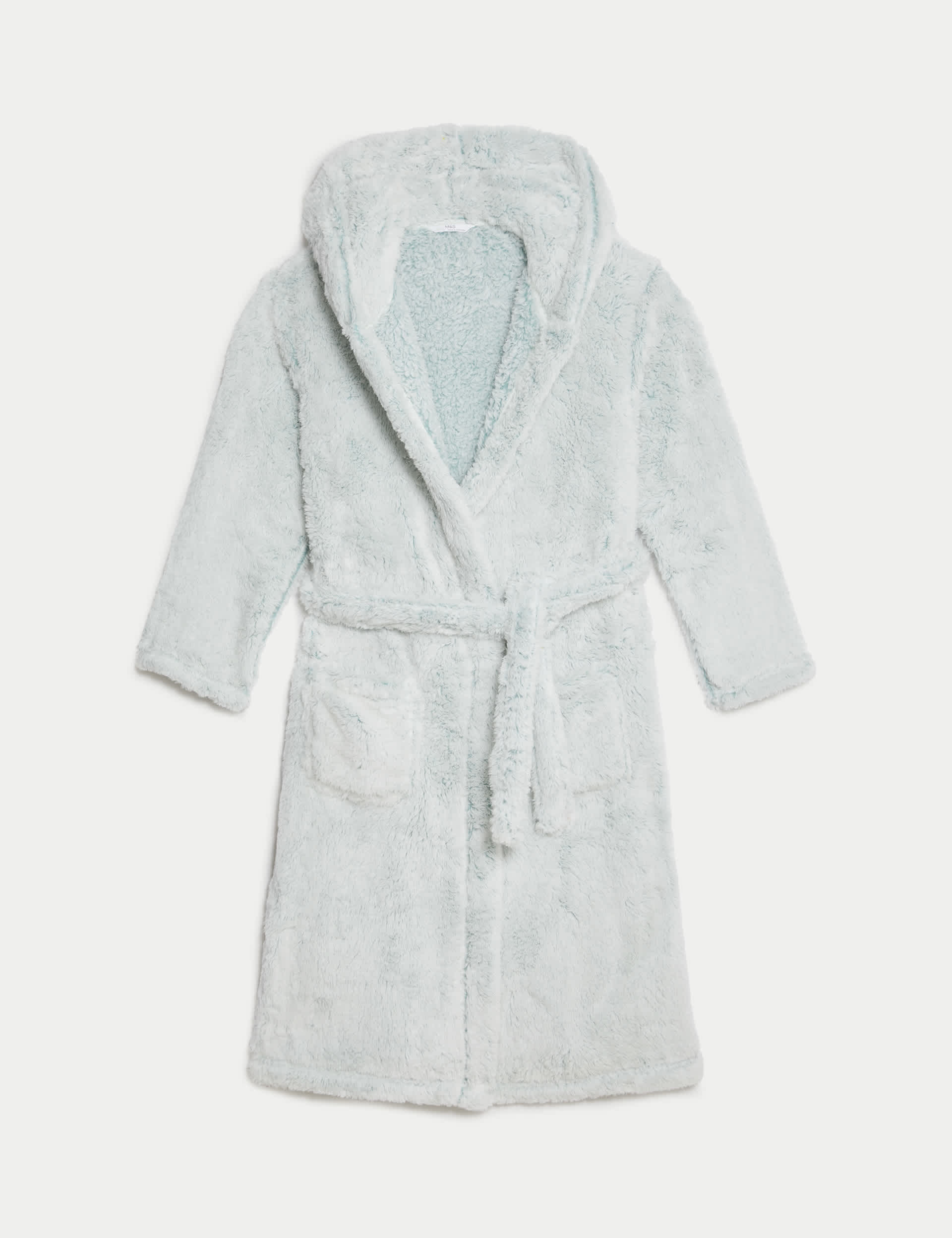 M&S Girls Hooded Dressing Gown (1-16 Yrs) - 5-6 Y - Pale Mint, Pale Mint