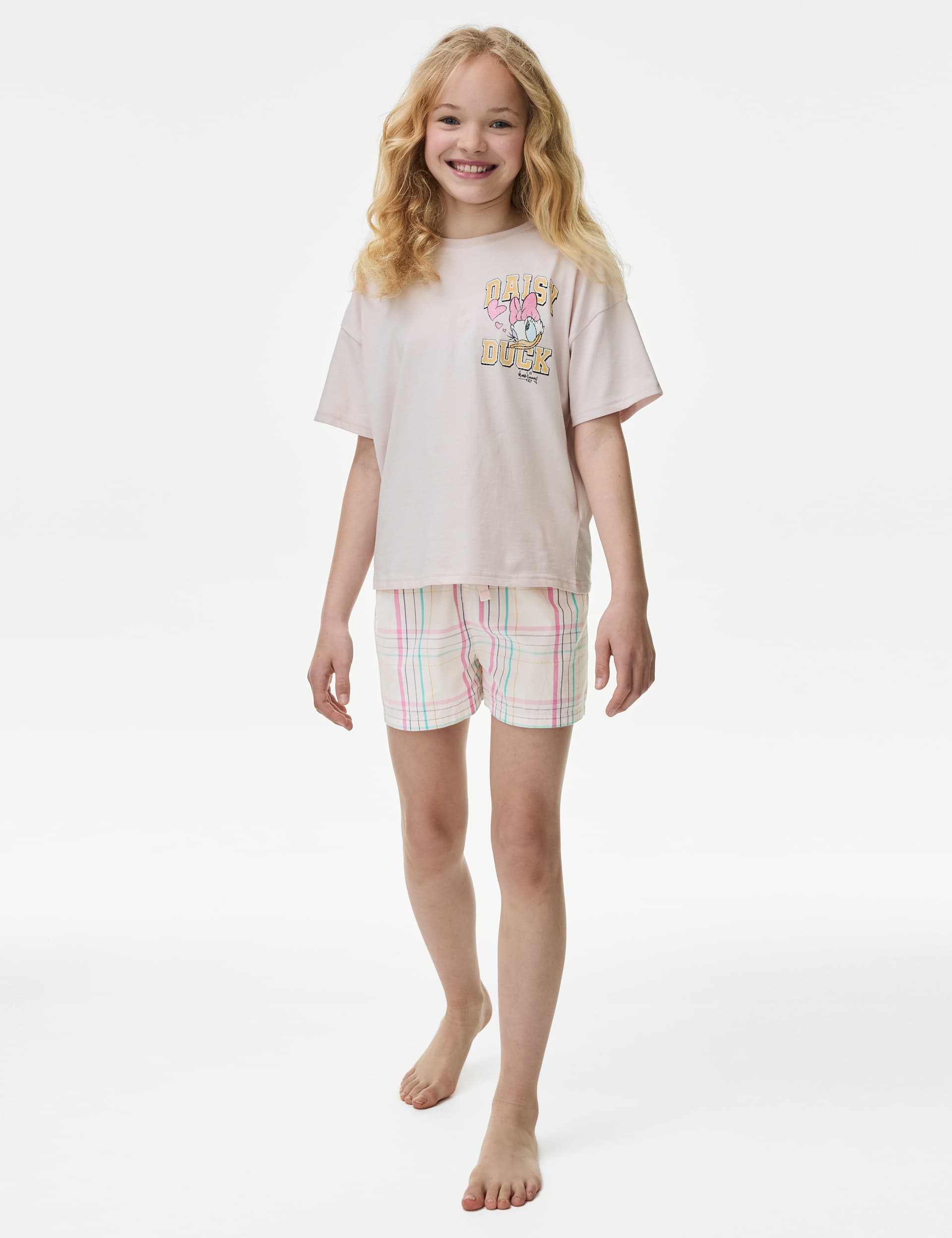 M&S Girls Daisy Duck Pyjamas (6-16 Yrs) - 9-10Y - Pink Mix, Pink Mix