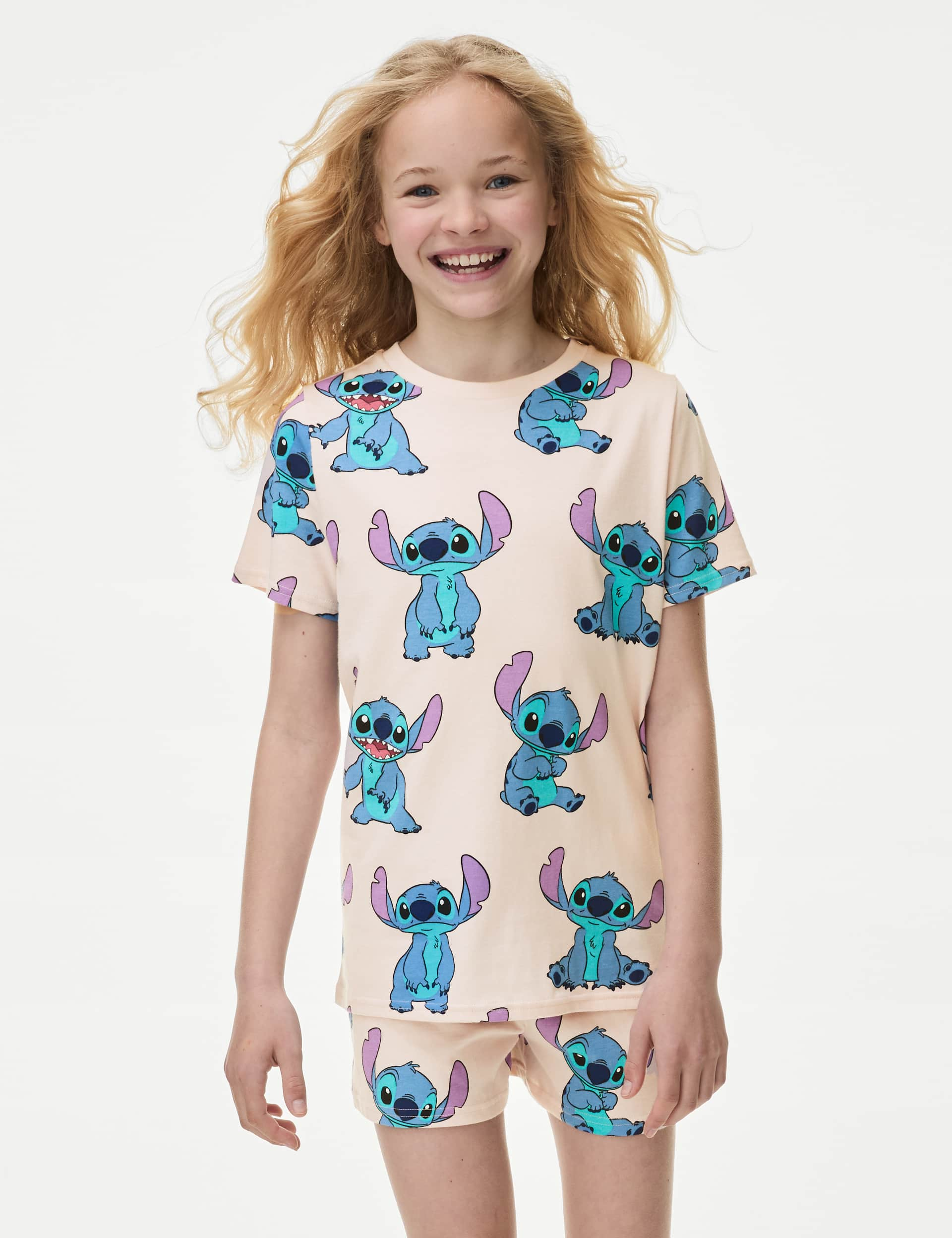 M&S Girls Lilo & Stitch Pyjamas (6-16 Yrs) - 10-11 - Pink Mix, Pink Mix